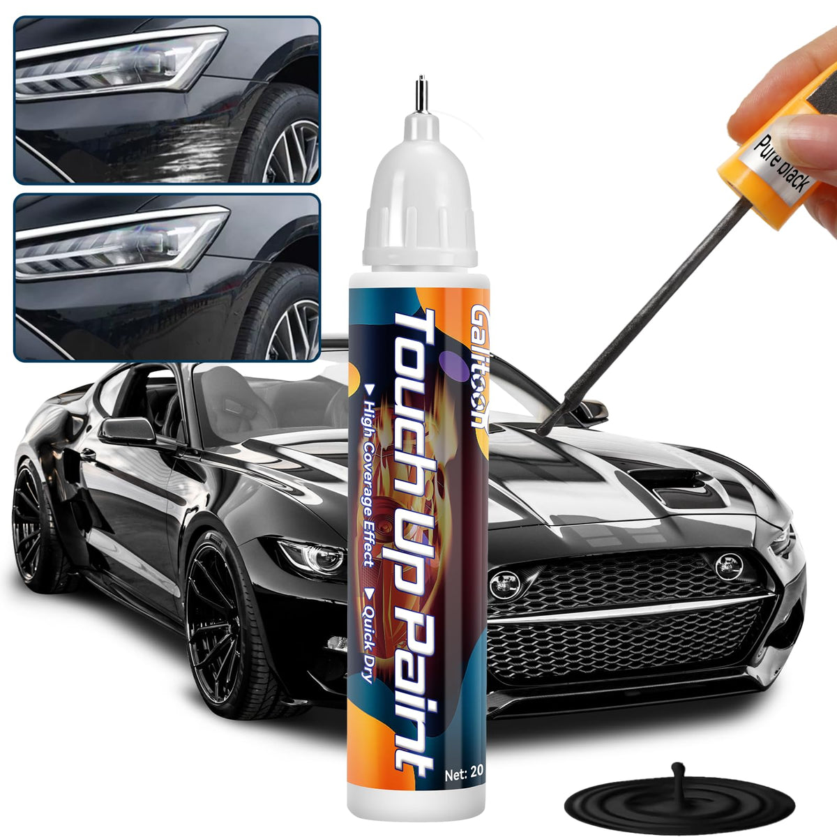 Touch Up Paint For Cars, Car Paints Scratch Repair, 2-In-1 Car Touch Up Fill Pen, Quick & Easy Solution To Repair Minor Automoti