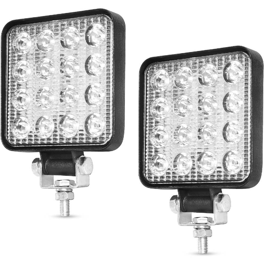 Yitamotor 4Inch Led Light Bar 2Pcs Flood Square Led Pod Light Light Waterproof Off Road Light Led Fog Light Truck Light Driving