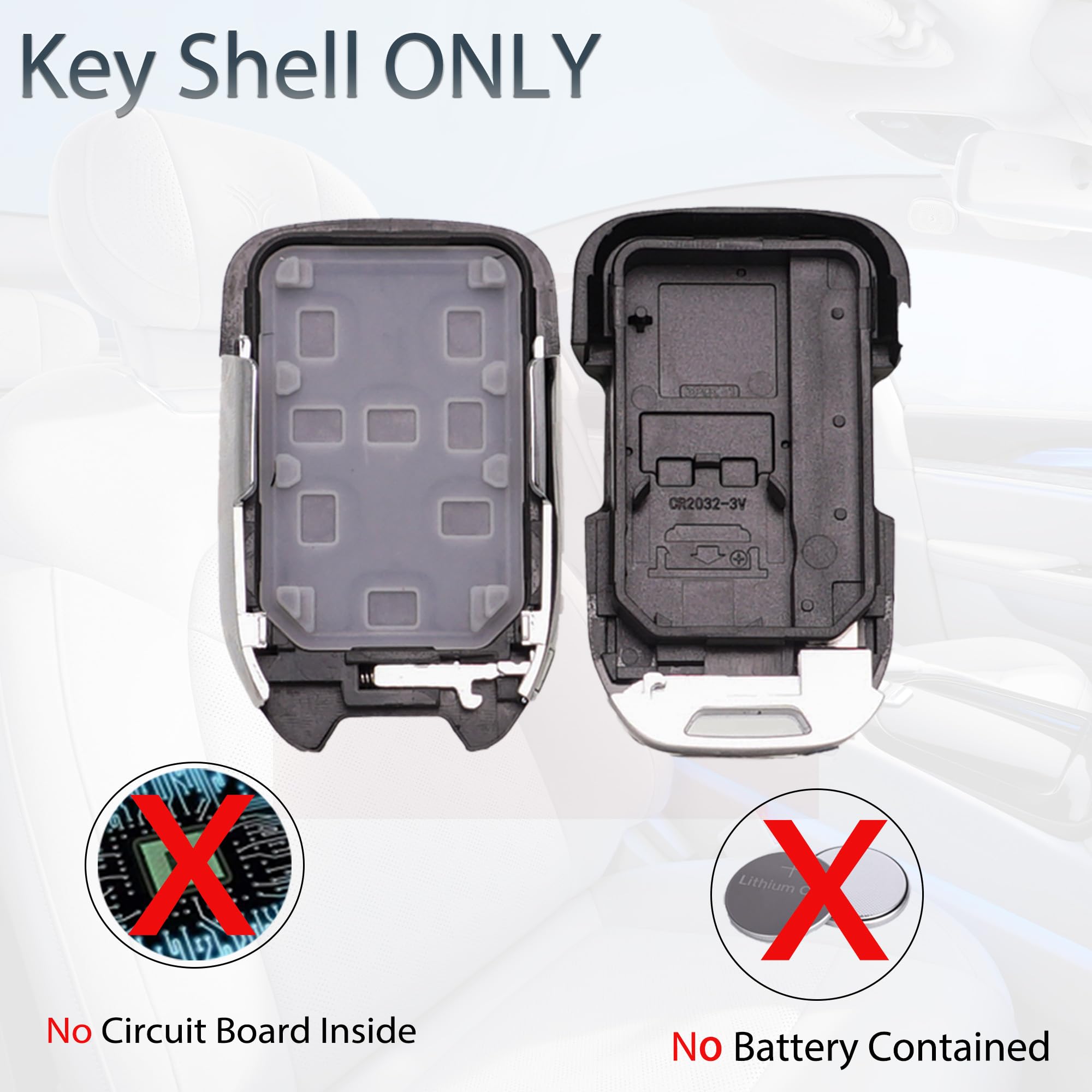 Supaland Key Fob Shell Case Replacement Fits For Chevy Suburban Tahoe Gmc Yukon 2015 2016 2017 2018 2019 2020 Keyless Entry Smar
