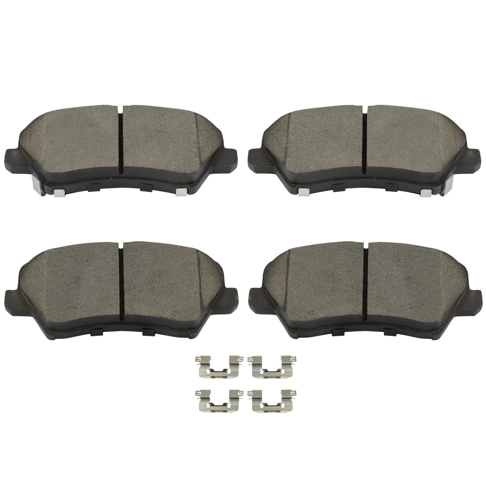 Scitoo D1828 Ceramic Brake Pads Set - Front W/Hardware Replacement For Hyundai Elantra Gt, Veloster, Kia Forte 2017-2018, Forte