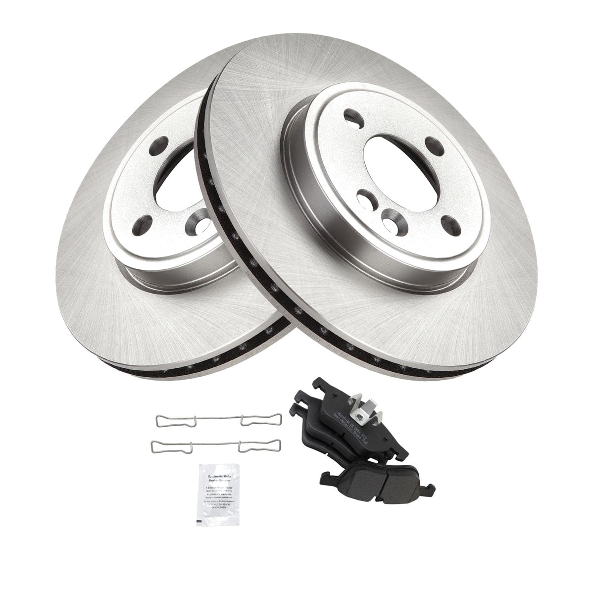 Trq Front Brake Pad & Rotor Kit Brake Pads Brake Rotor Semi-Metallic Compatible With 2007-2008 Mini Cooper