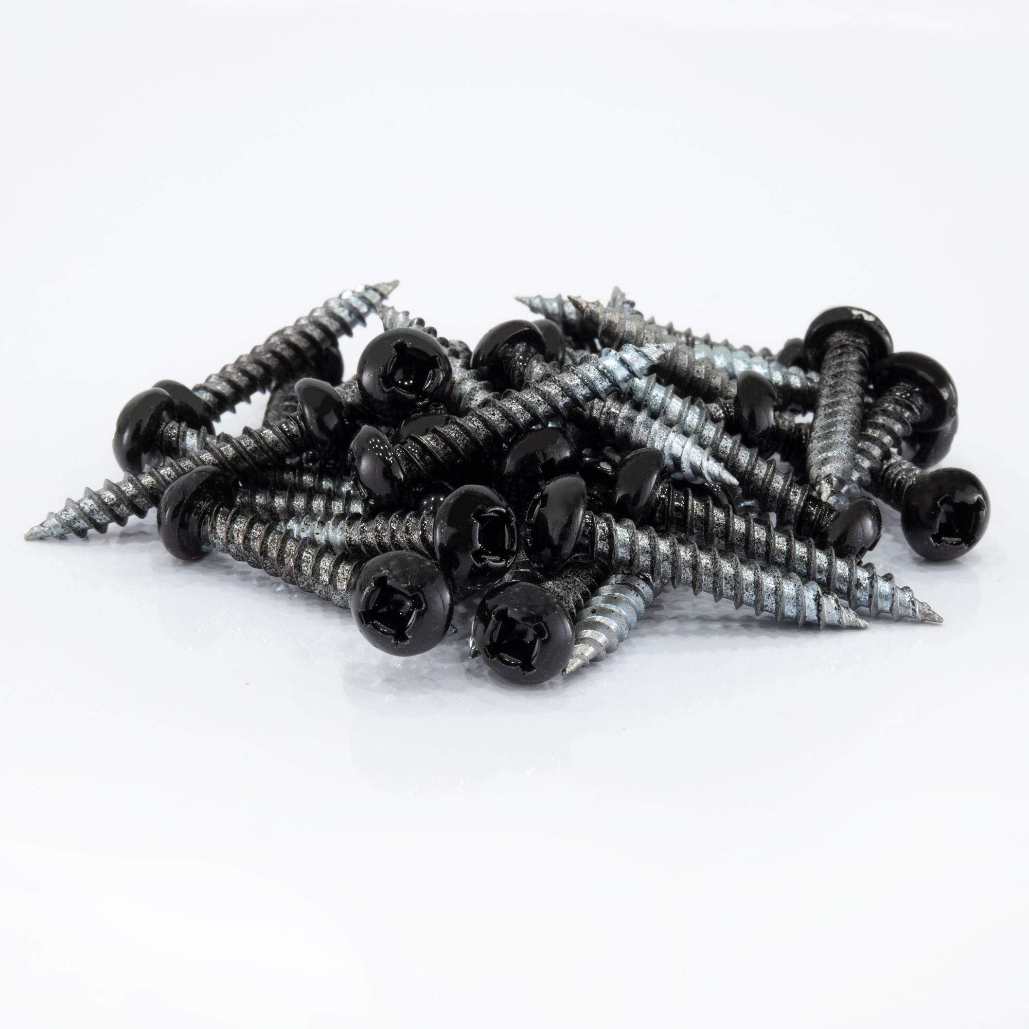 Recpro 8X1 Pan Head Metal Rv Screws | Polar Black | Multi-Pack | Rv Interior Screws | Factory Finished Look | (50)