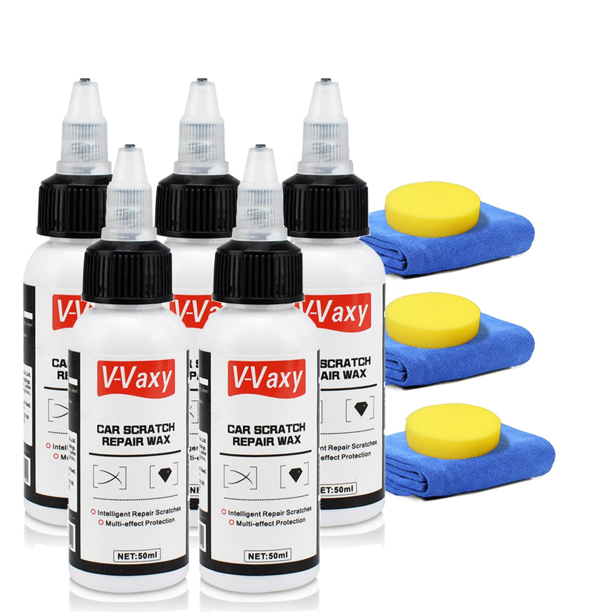 V-Vaxy Car Scratch Repair Wax, Ultimate Paint Restorer, V-Vaxy Scratch Remover, Car Scratches Repairing & Polishing Wax (5 Pack)