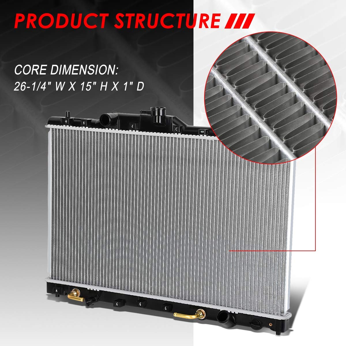 Auto Dynasty Radiator Compatible With 96-05 Chevy Blazer S10 C1500 Gmc Jimmy Sonoma Hombre Bravada 4.2L 4.3L At, Dpi 1826 Factor