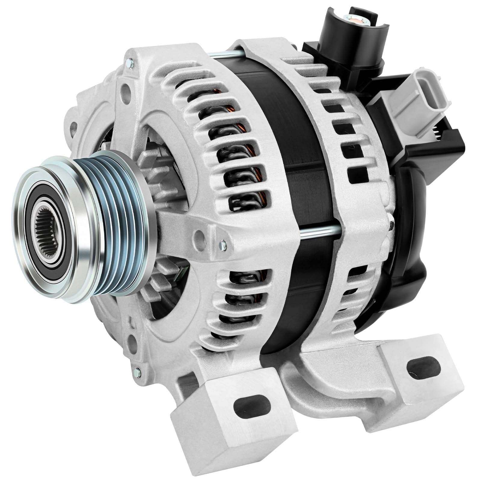 SCITOO Alternator Fits for Volvo C70 2006, S40 V50 2005-2006, 2.4L 2.5L- 12V 150Amp CW 5-Groove Pulley, Replace OE 11054