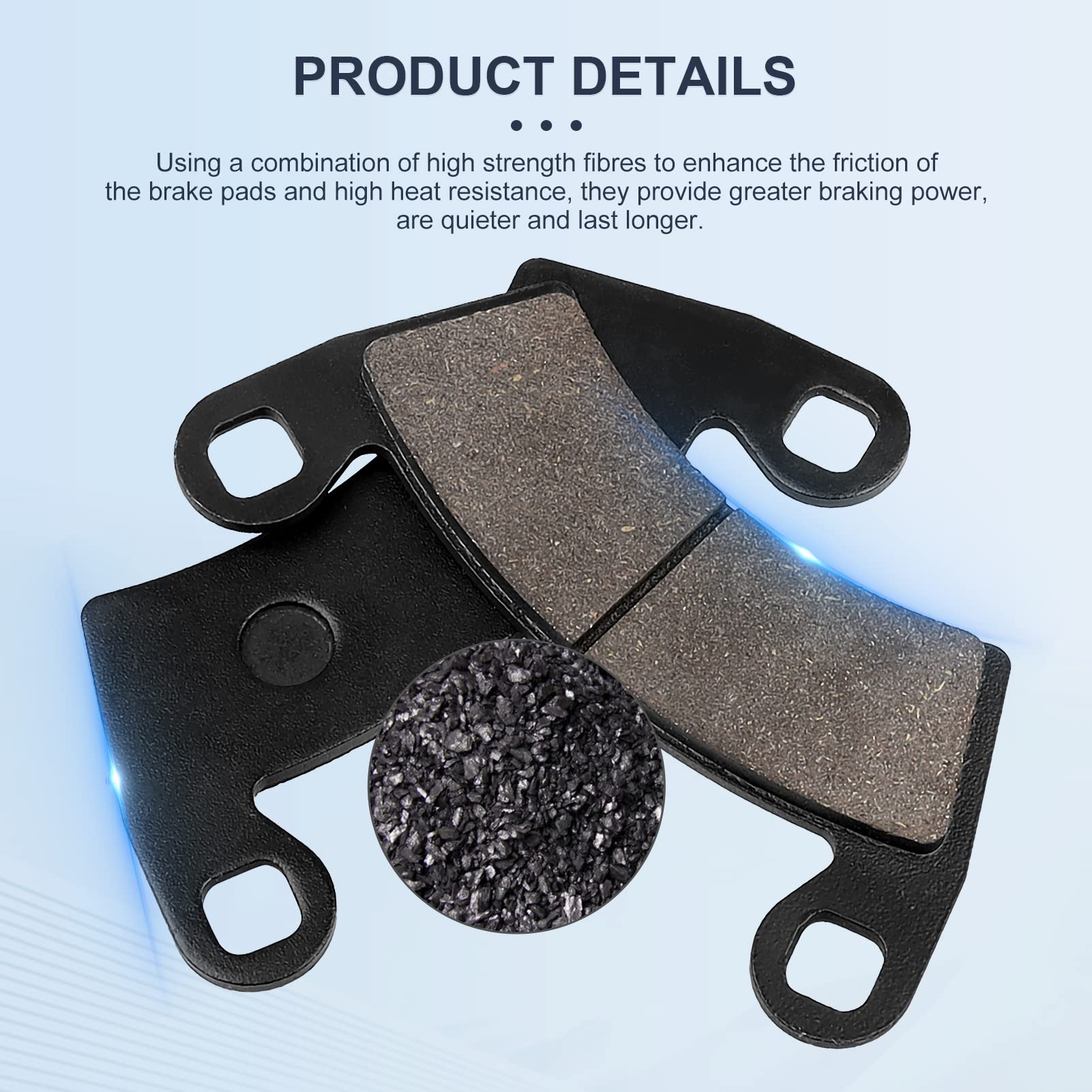 Front and Rear Brake Pads for Polaris Ranger 500 570 700 800 900 RZR 800 900 XP Ranger 700 XP Ranger 800 XP Ranger 900 XP Ranger