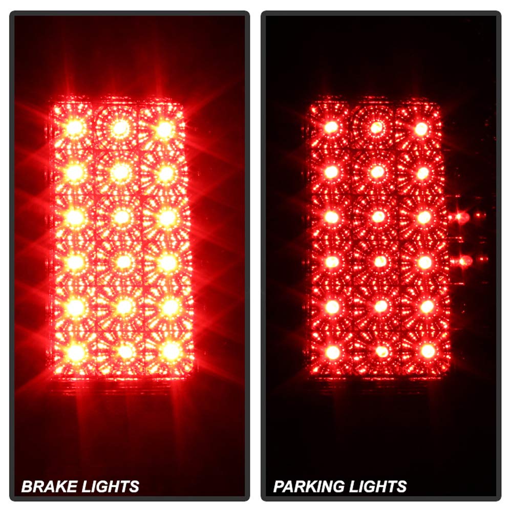 Acanii - For Blk 1997-2003 Ford F150 1999-2007 F250 F350 F450 Superduty Led Tail Lights Lamps