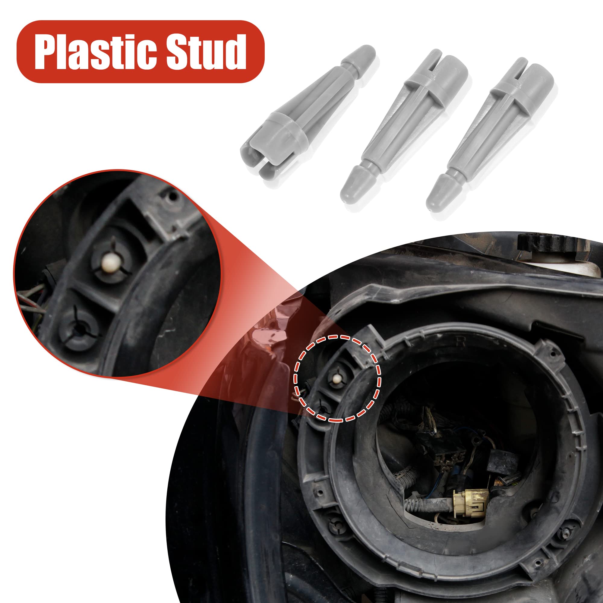 X AUTOHAUX 7 Inch Round Headlight Mounting Retaining Bracket Ring Set with Headlight Metal Ring for Jeep Wrangler JK 2007-2017 B