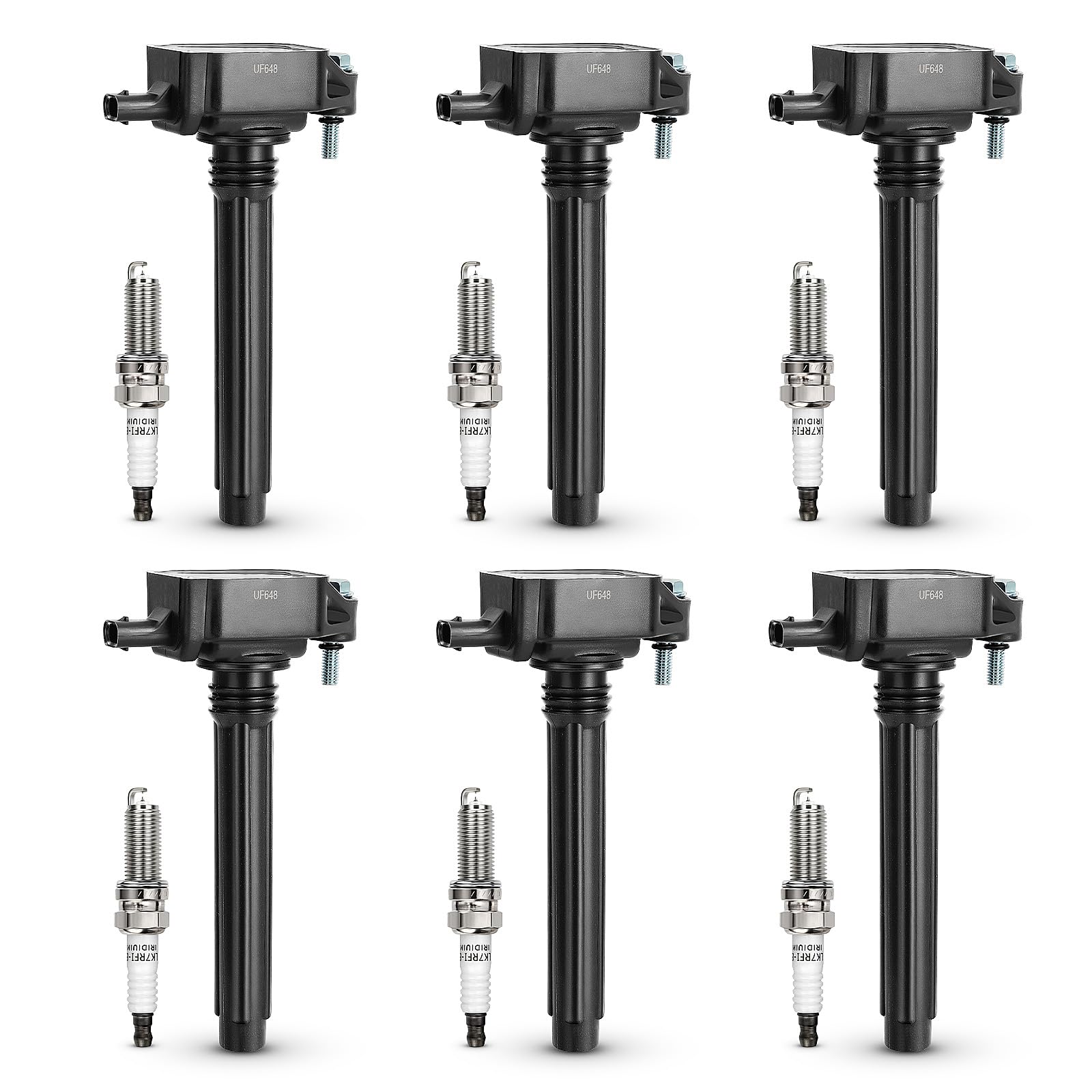 Uf648 Ignition Coil &97390 Double Iridium Spark Plug For Chrysler 200 300 Town & Country/Dodge Avenger Challenger Charger Durang