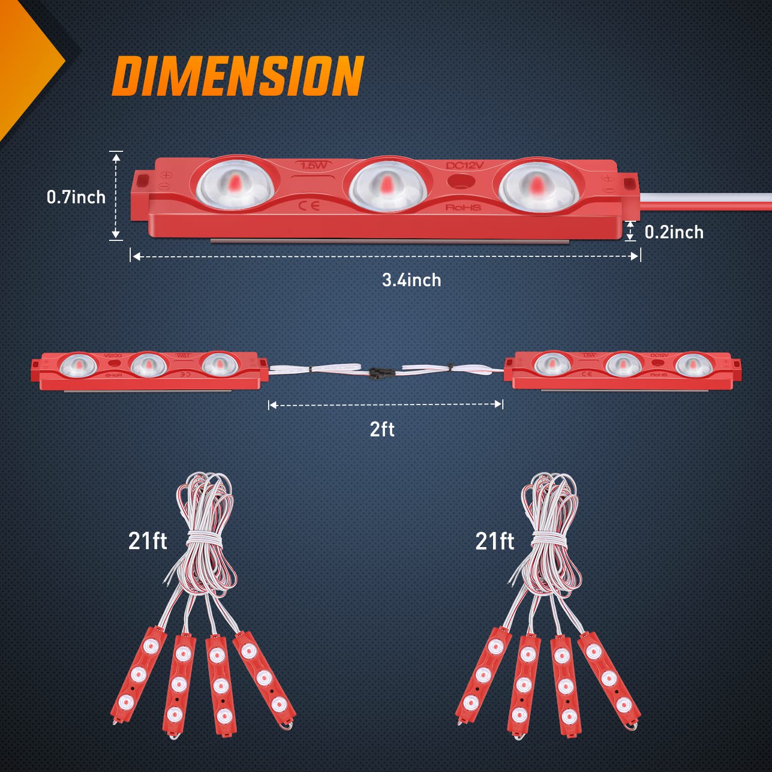 Nilight 8Pcs Truck Pickup Bed Light 24Led Red Cargo Rock Lighting Kits With Switch For Van Off-Road Under Car Side Marker Foot W