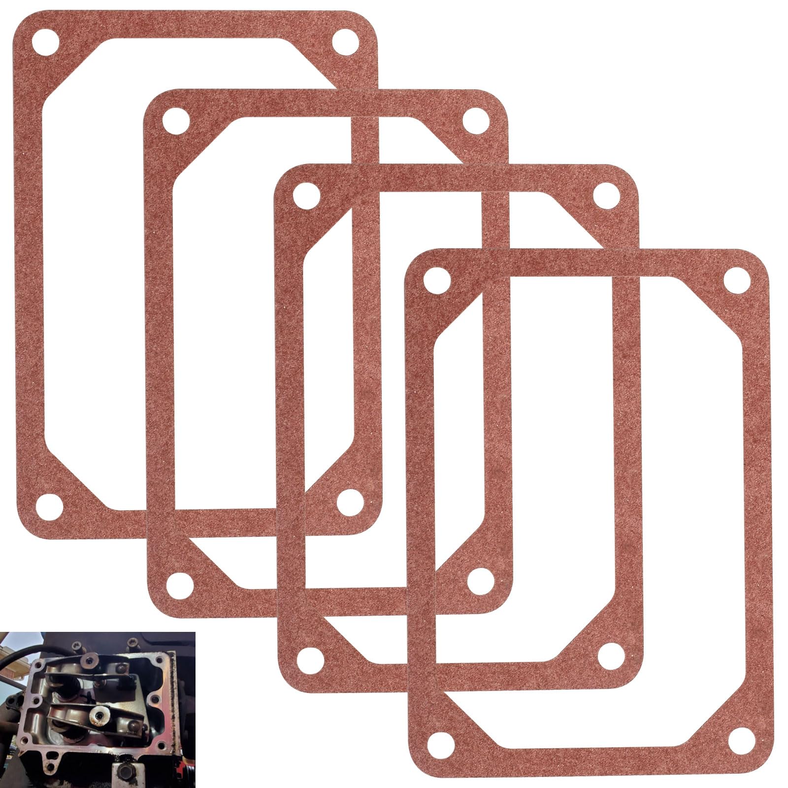 4-Pcs 272475S Rocker Cover Gasket For B&S Replaces 692285 272475, Fits Model 21B706, 21B707, 21B972, 28N707, 28N700, & 280700,Et