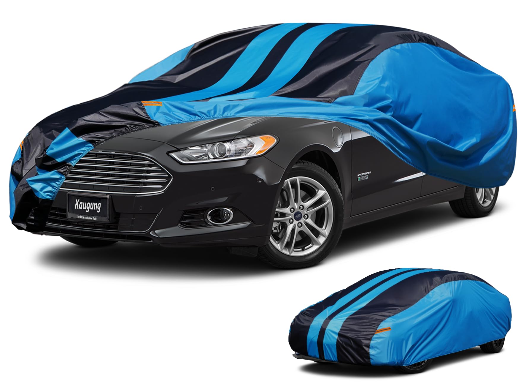 Car Cover Waterproof Custom Fit Ford Fusion (2005-2025), Full Exterior Cover for Automobiles Lightweight Resistant Outdoor Sun U