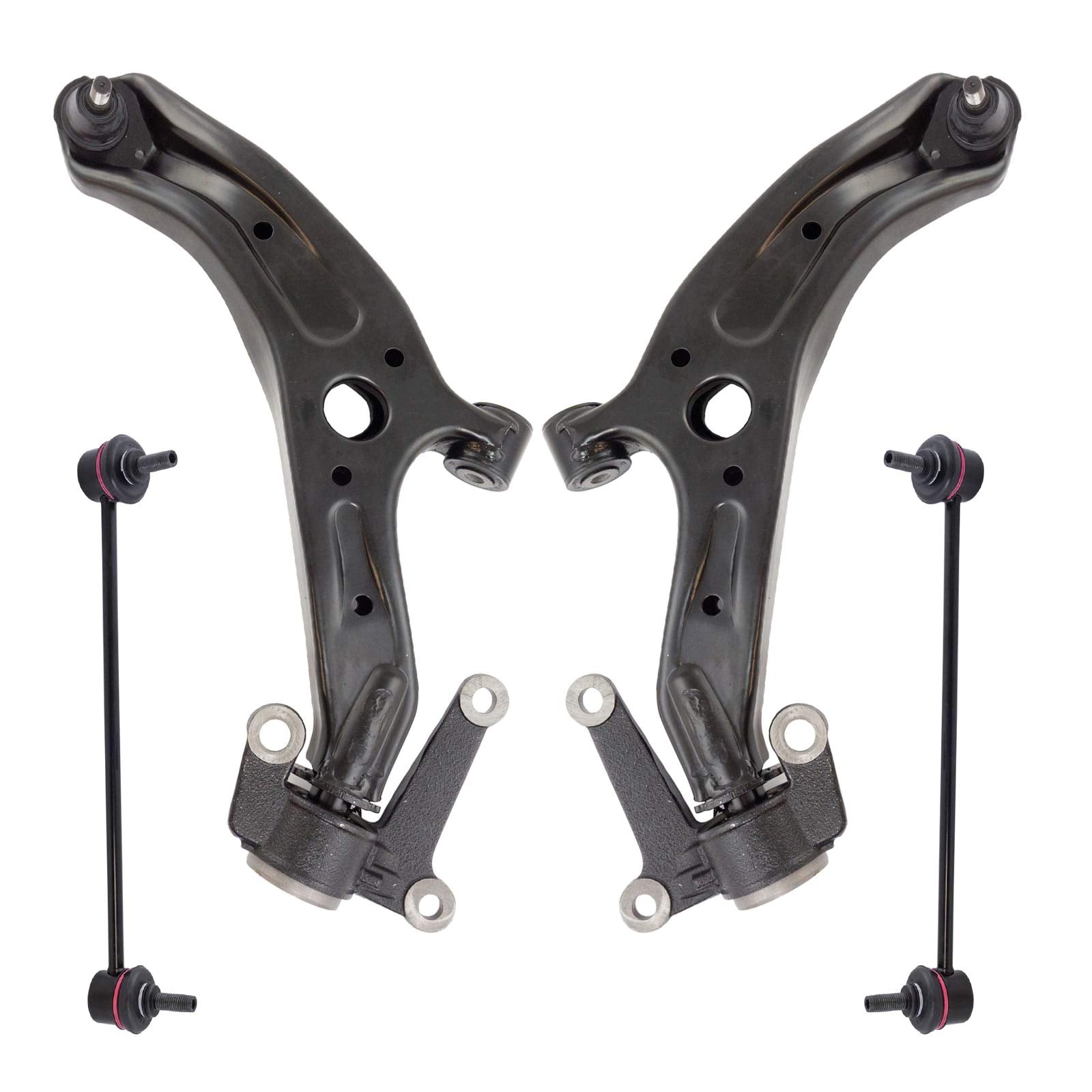 Trq Front Suspension Kit Control Arm With Ball Joint Sway Bar Stabilizer Link Compatible With 2007-2008 Honda Fit