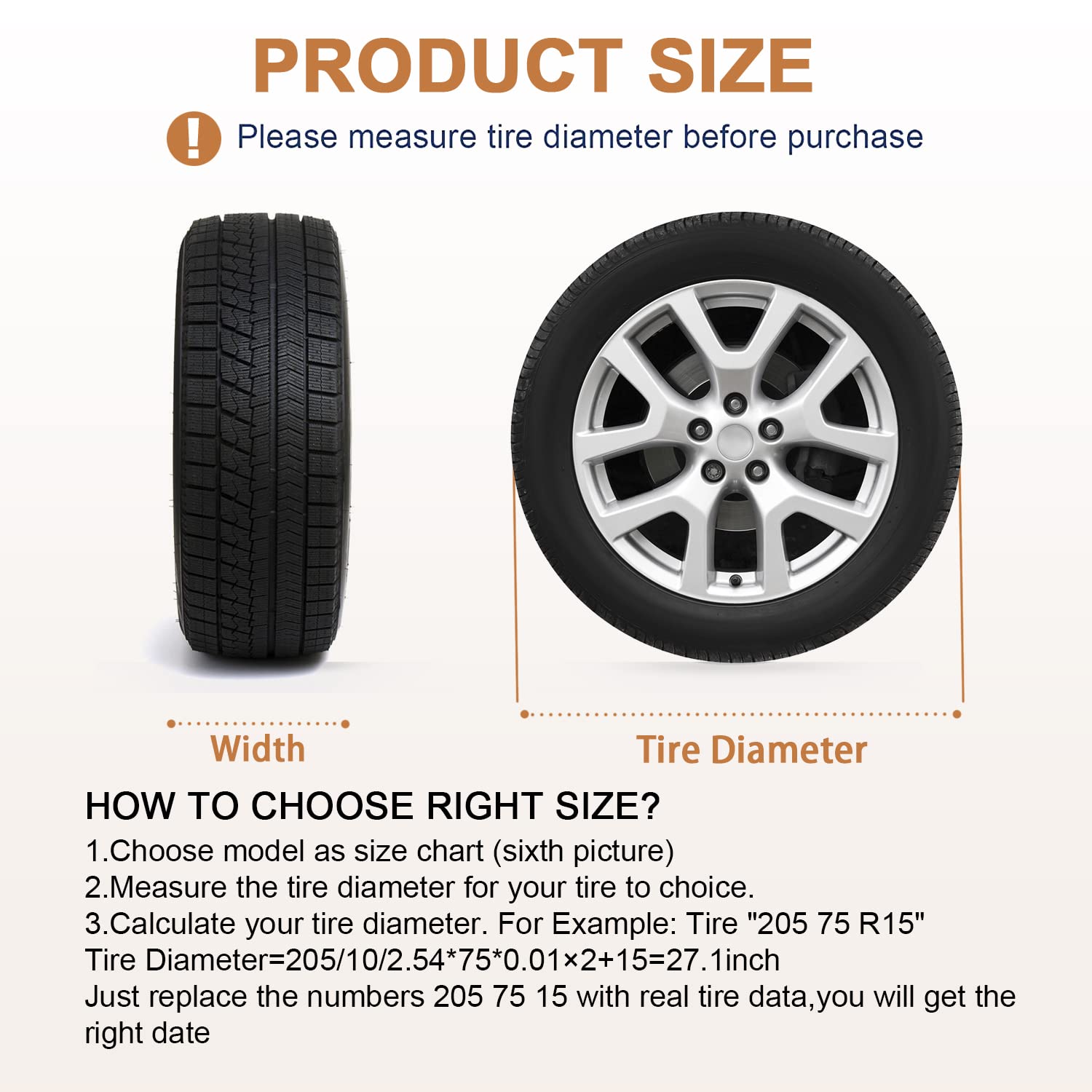 Kayme Rv Tire Covers Set of 4, Travel Trailer Camper Truck SUV Motorhome Waterproof Wheel Cover, Sun Rain Snow Protector, Fit 27-29 Inch Tire Diameter/Silver