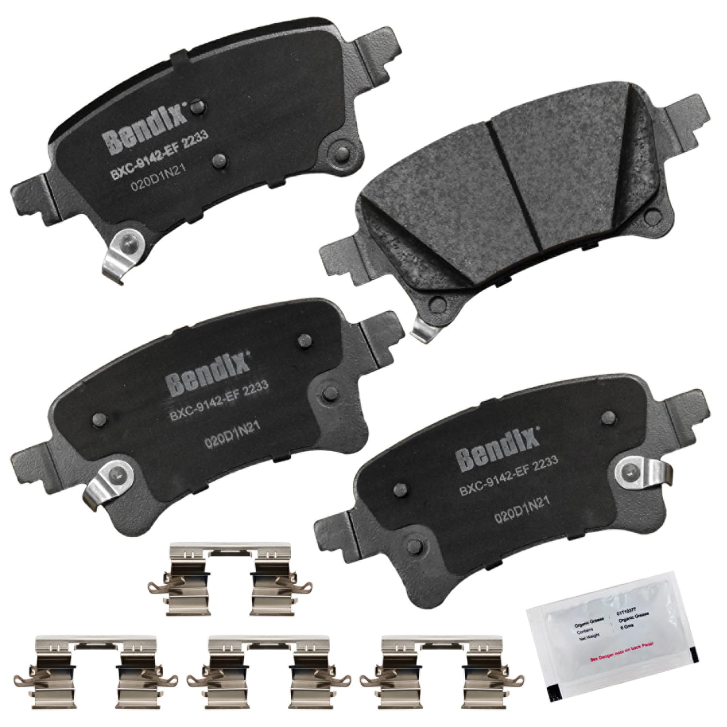 Bendix Priority1 Cfc2233 Ceramic Rear Brake Pads For Jeep Gladiator 2024-2020, Wrangler 2024-2021