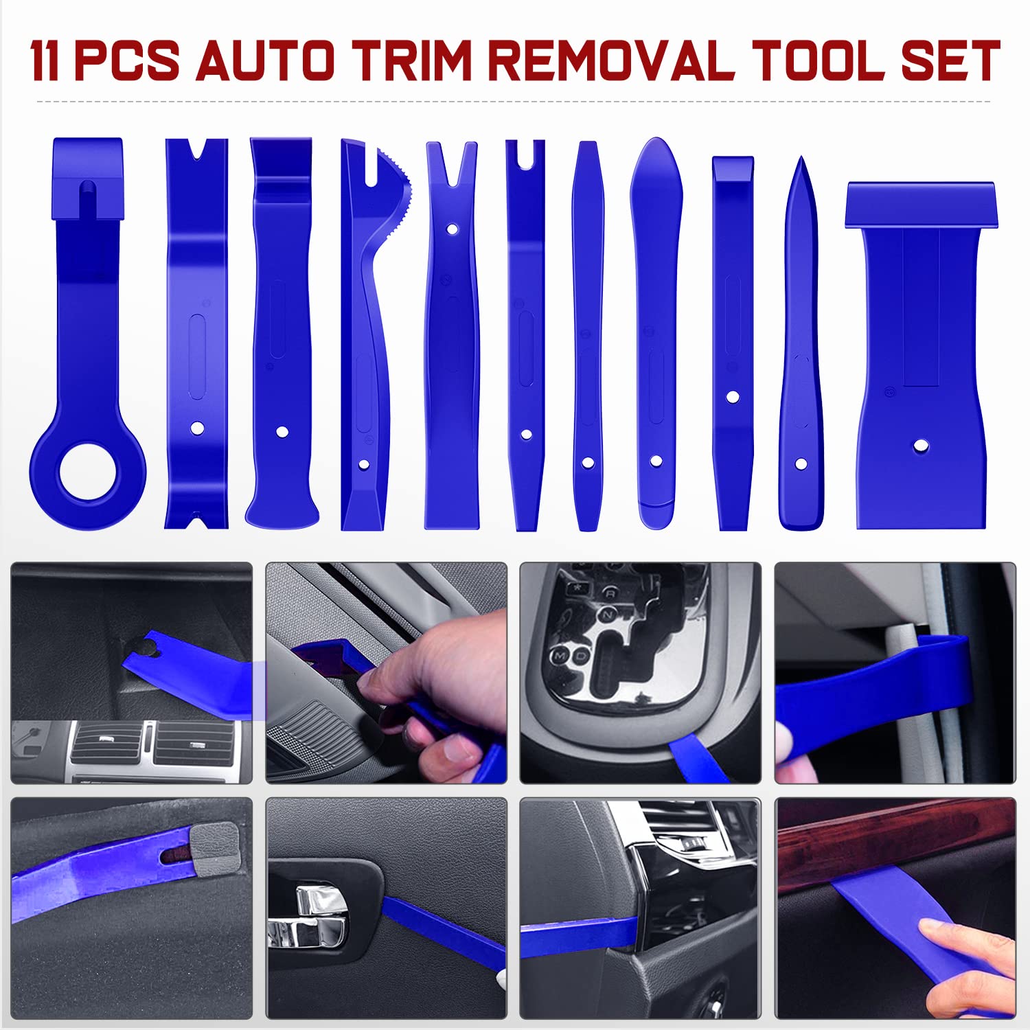 Nilight 238Pcs Trim Removal Tool, Auto Push Pin Bumper Retainer Clip Set Fastener Terminal Remover Tool Adhesive Cable Clips Kit