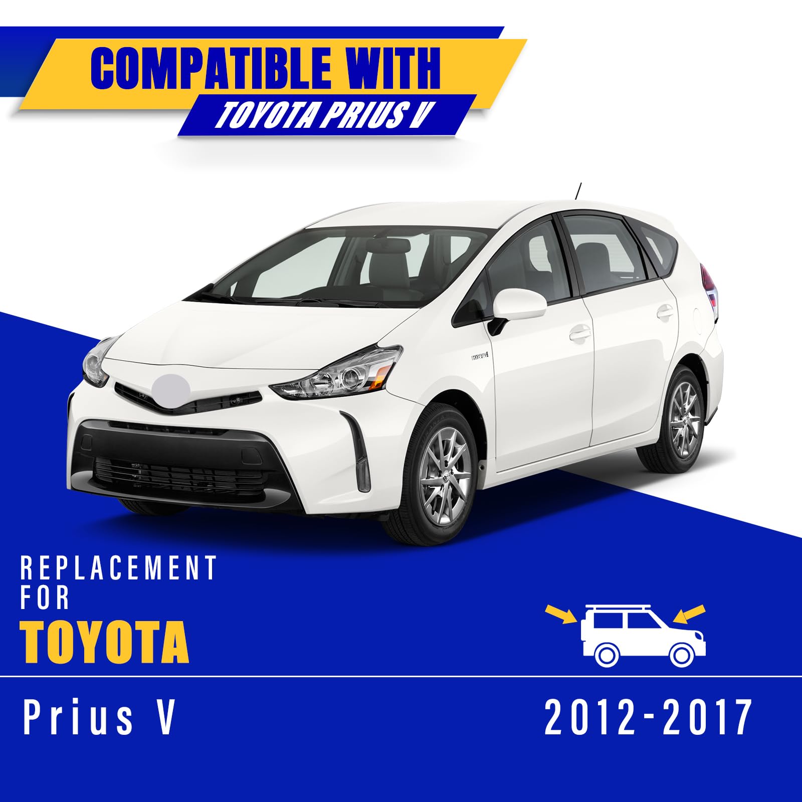 3 Wipers Replacement For 2012-2017 Toyota Prius V, Windshield Wiper Blades Original Equipment Replacement - 26''/19''/11'' (Set