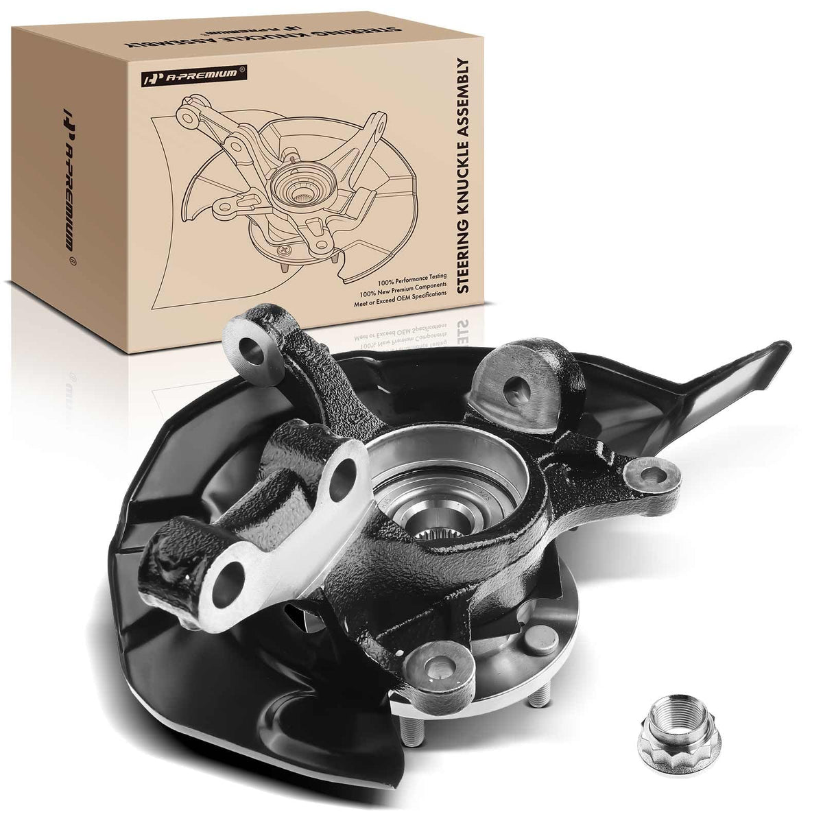 A-Premium Front Right Steering Knuckle & Wheel Bearing Hub Assembly Compatible with Toyota Camry & Lexus ES330, 2004 2005 2006, 