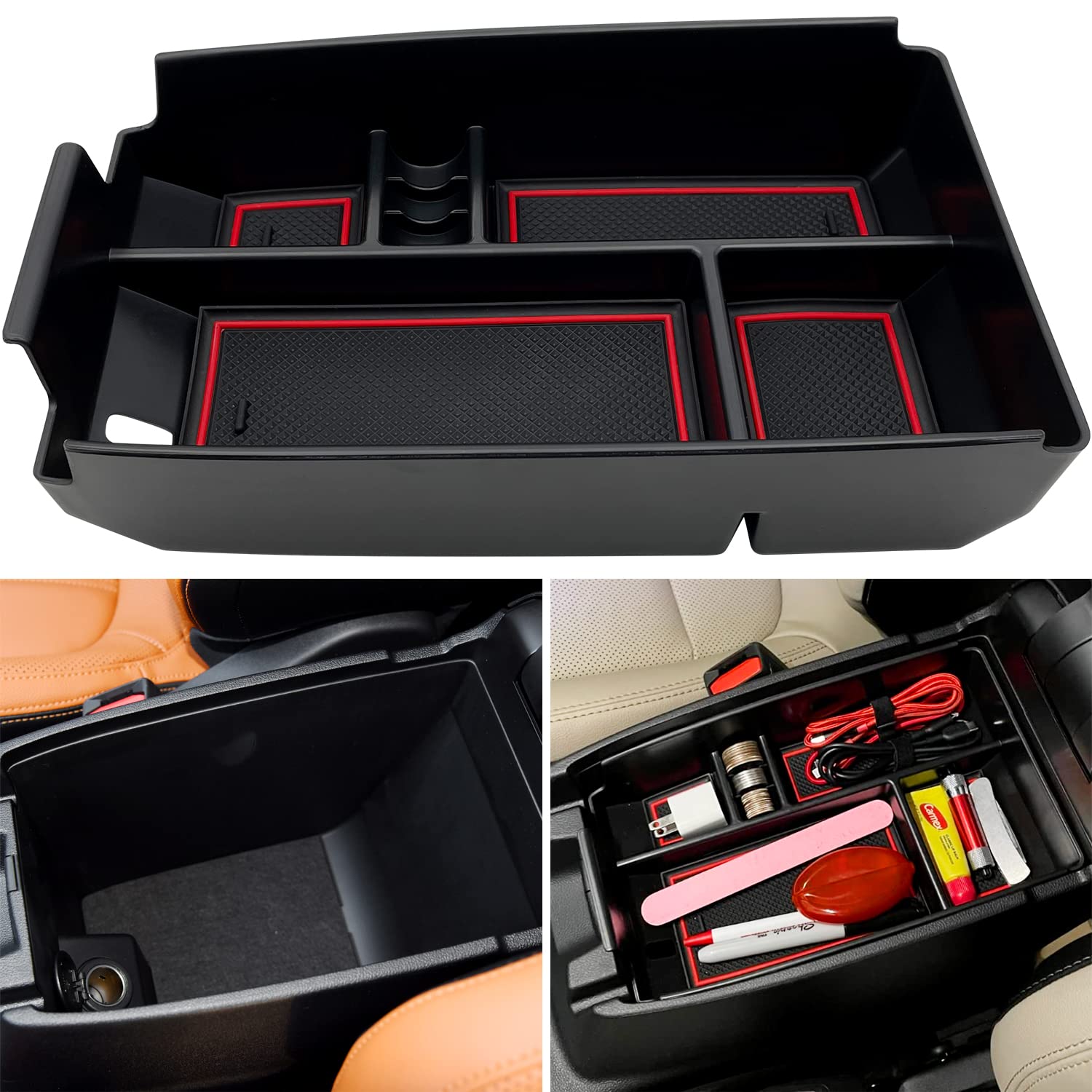 Evtime Center Console Organizer Interior Storage Box Fits For Ford Escape 2020 2021 2022 2023 2024 2025 And 2021 2022 2023 2024