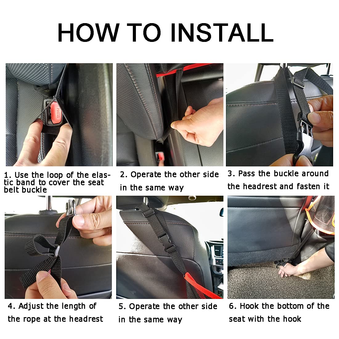 The Latest Car Net Pocket Handbag Holder, Driver Storage Netting Pouch for Purses and Bags, Safe Driving (Upgrade Red)