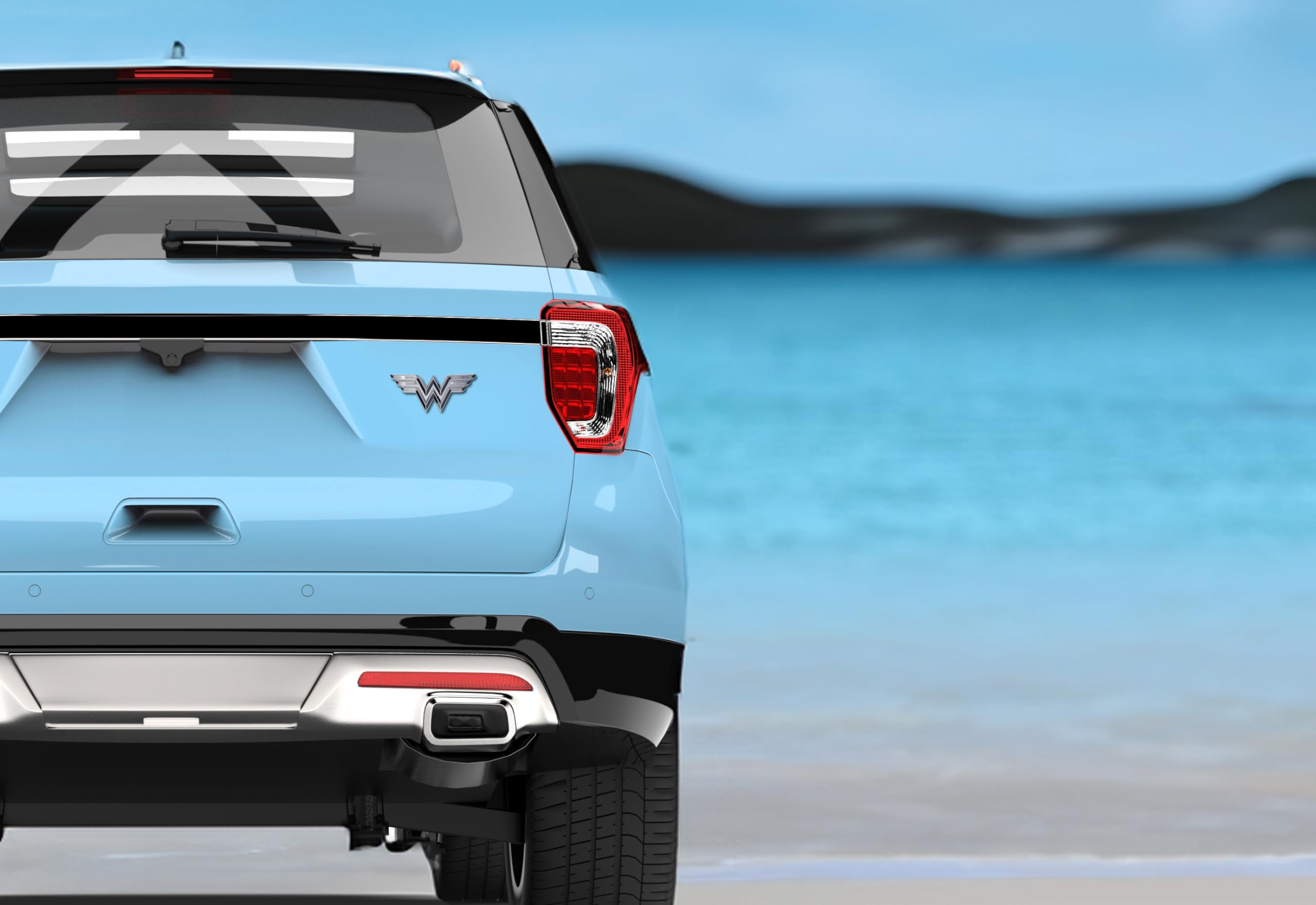 Elektroplate Premium Wonder Woman Dc Comic All Metal Chrome Emblem For Cars, Trucks, And All Auto | Universal Fit At 4.25'' X 1.