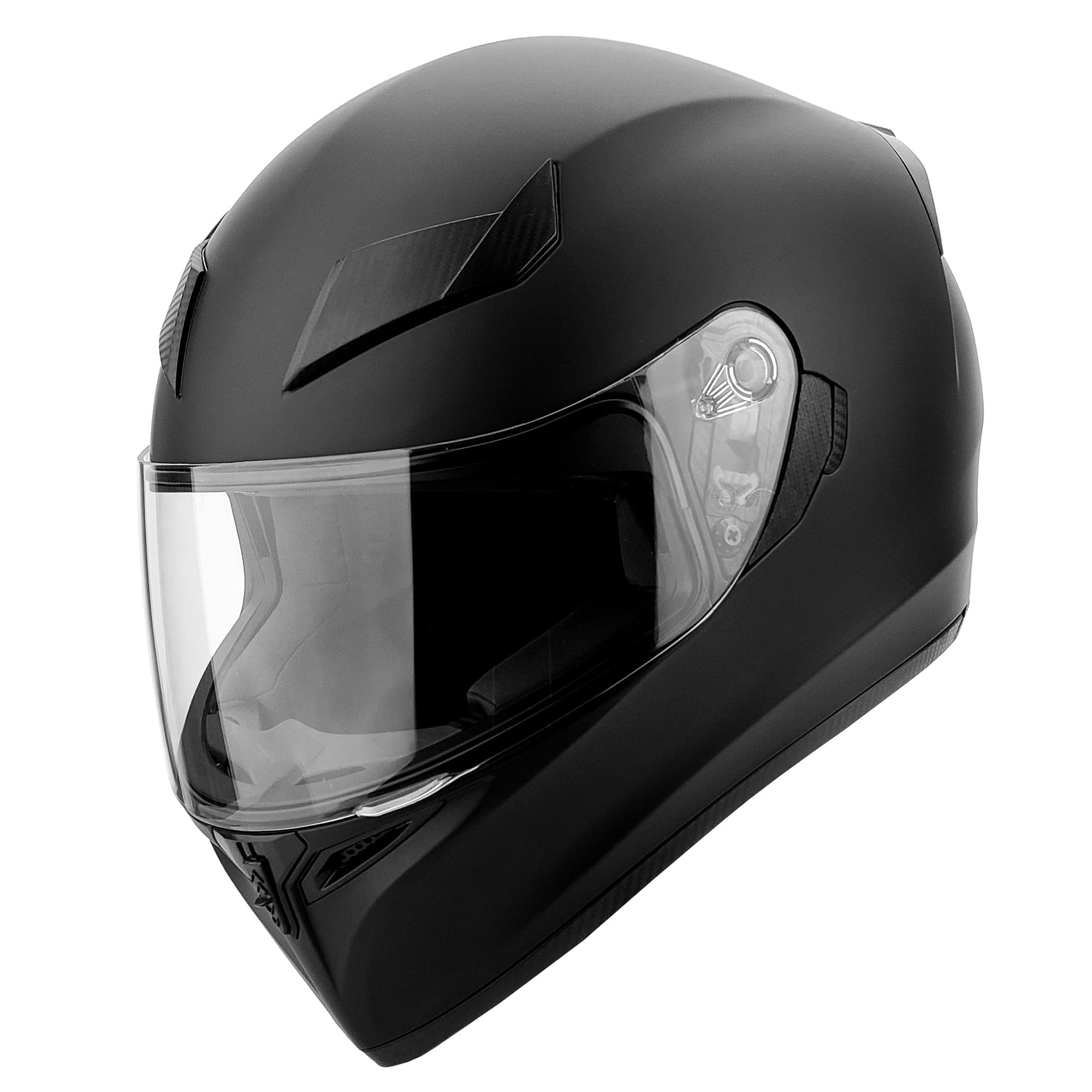 Gdm Ghost Full Face Motorcycle Helmet - Matte Black, Xl (Clear & Tinted Shields)
