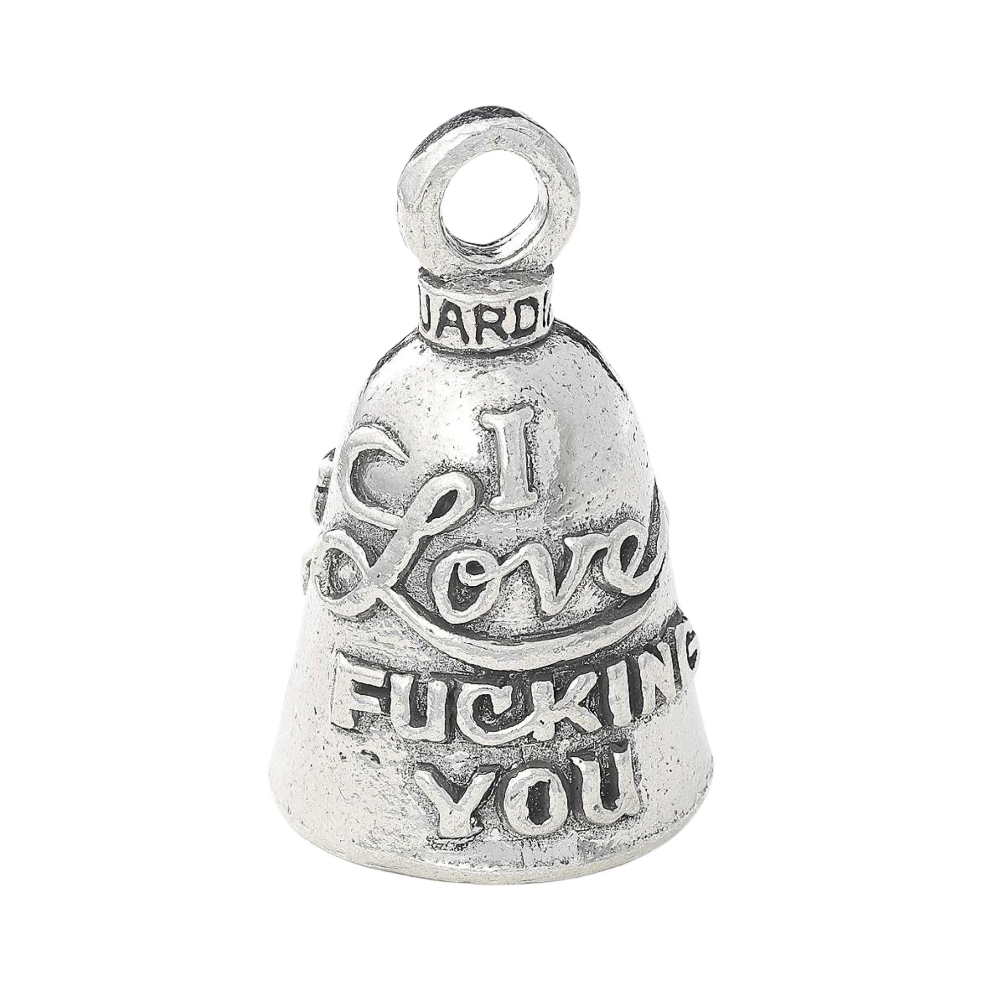 Guardian Bell I Love Fucking You Good Luck Bell w/Keyring & Black Velvet Gift Bag | Motorcycle Bell | Lead-Free Pewter | Good Lu