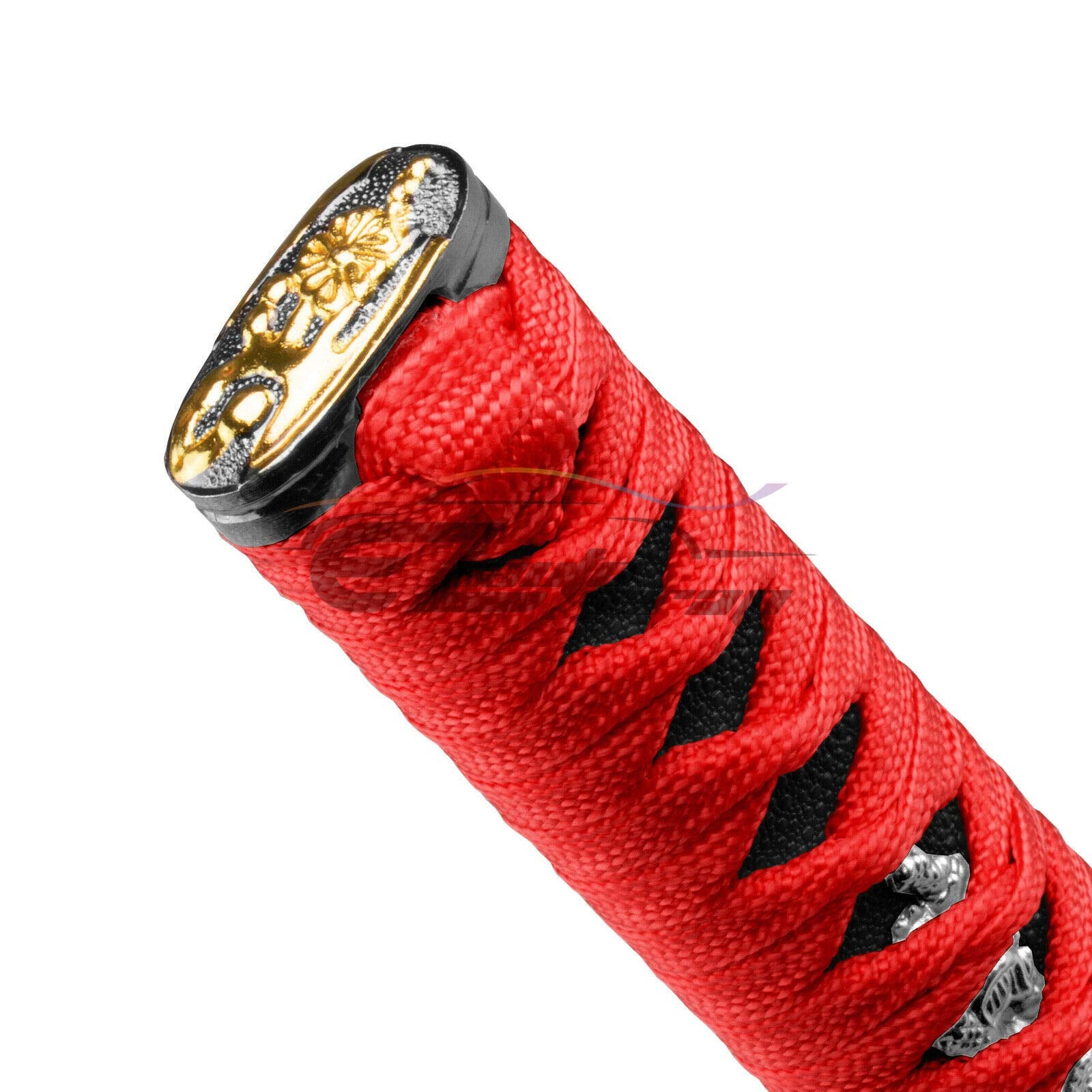 EZAUTO WRAP 26cm Red Black Shift Knob Samurai Sword Alloy Katana with Adapter Universal