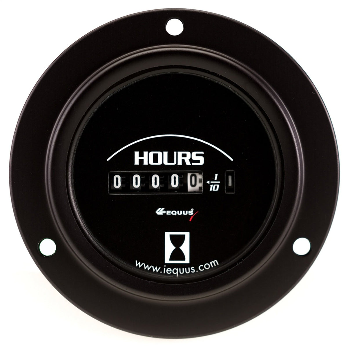 Equus 6210 2&quot; Hourmeter with Flange Mount, Black