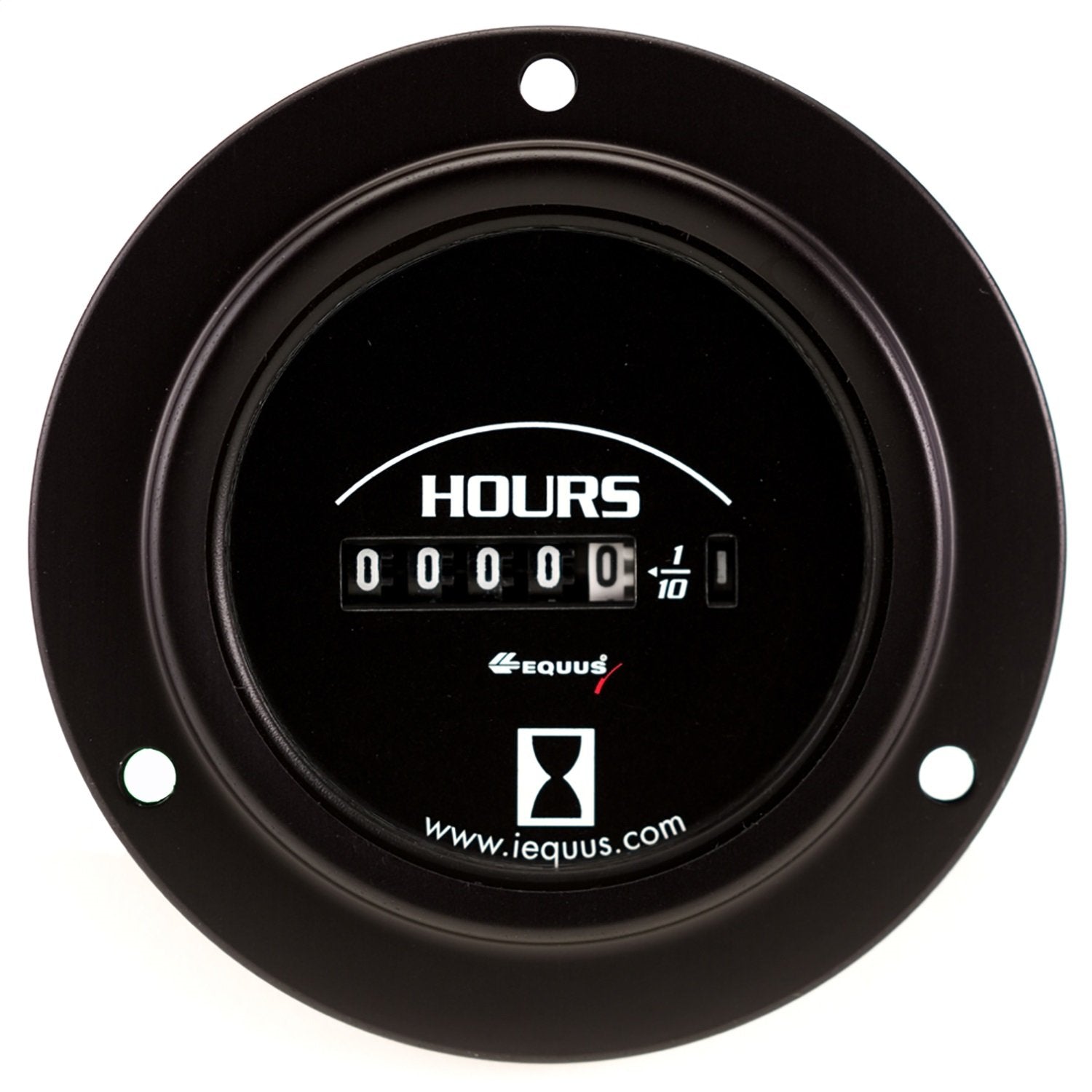 Equus 6210 2'' Hourmeter With Flange Mount, Black