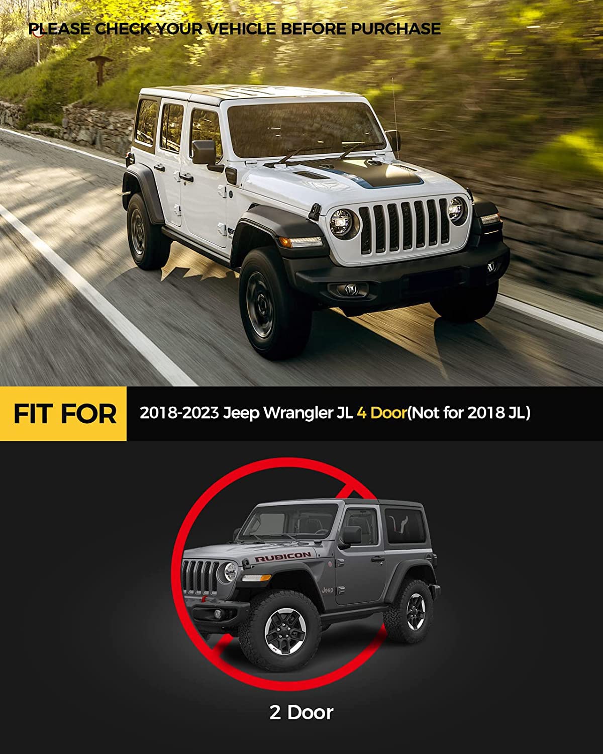 Kyx Running Boards Compatible With 2018-2025 Wrangler Jl 4 Door