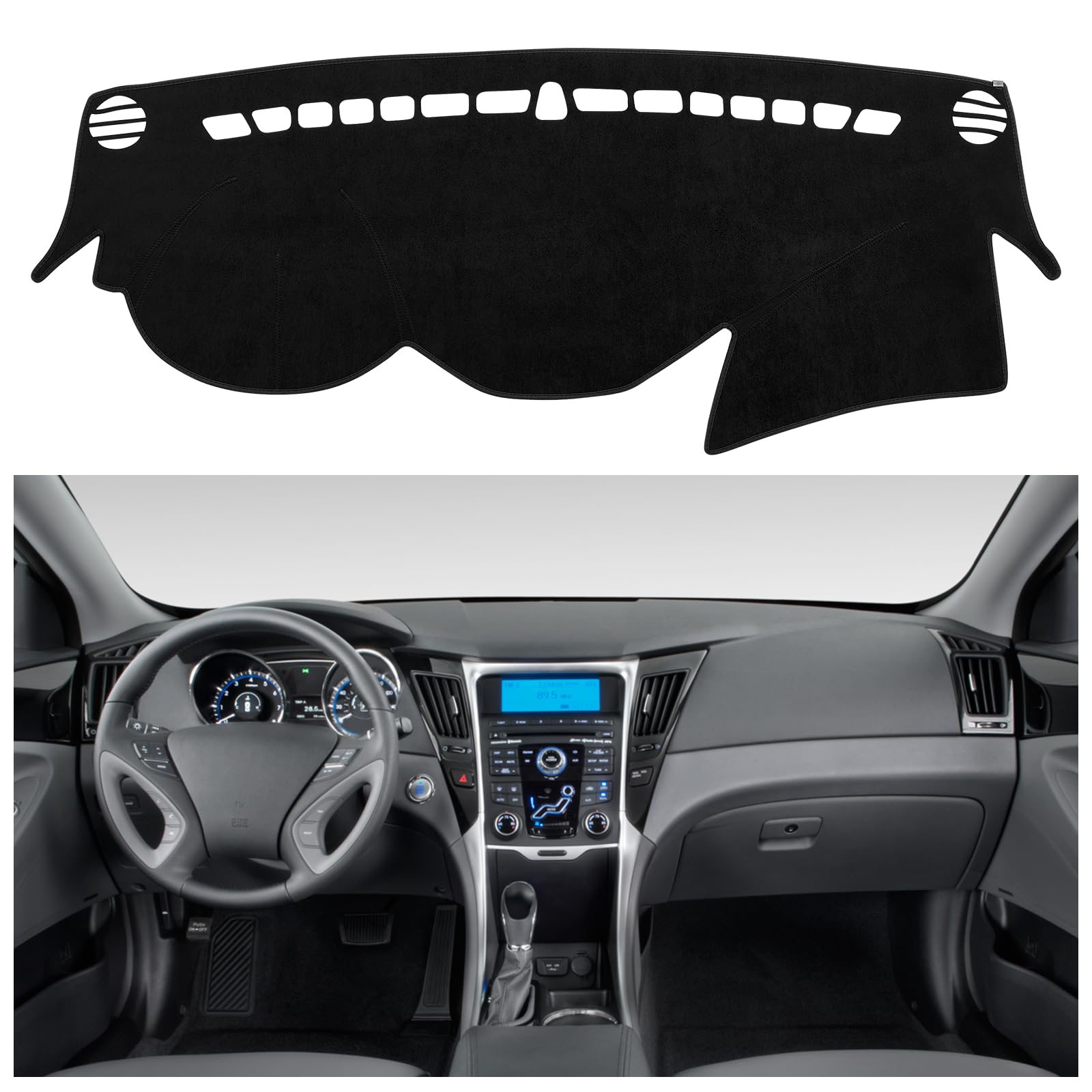 Speedwow Dashboard Dash Board Cover Mat Carpet Compatible With 2011-2014 Hyundai Sonata