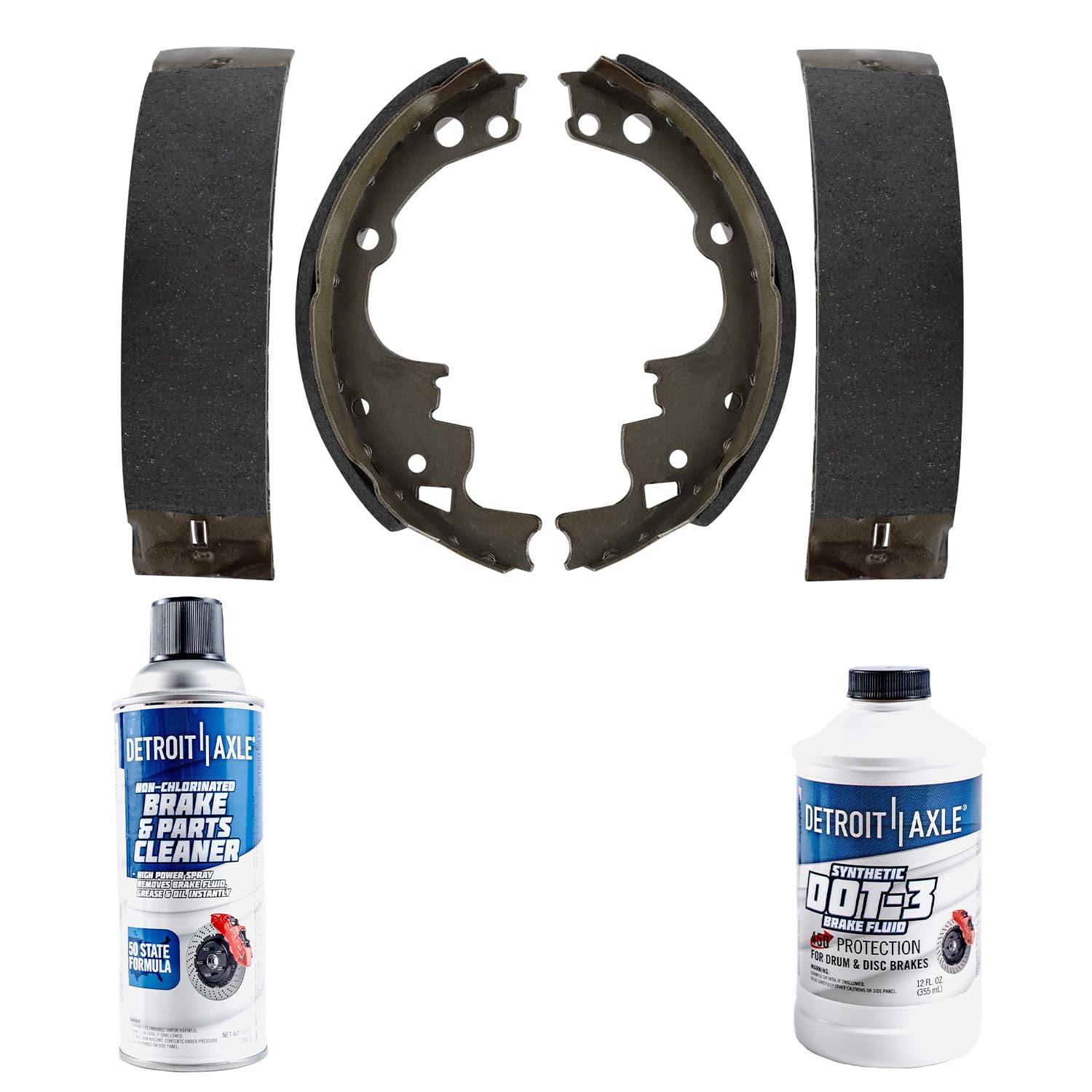 Detroit Axle - Rear Brake Shoes for GMC Jimmy S15 Safari Buick Century Regal Riviera Chevrolet Malibu Astro Blazer Bravada Ponti