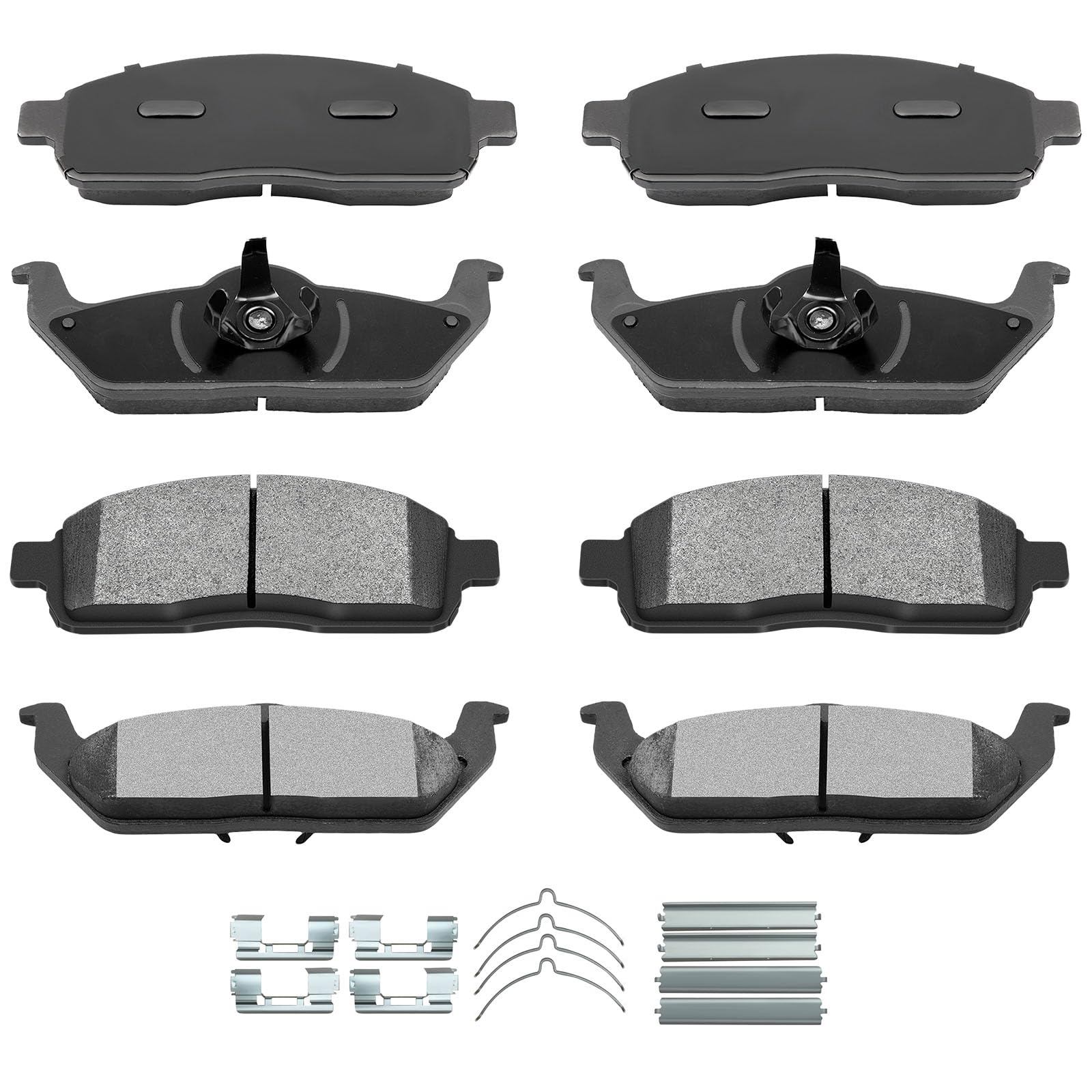 Automuto 8Pcs Front & Rear Disc Brake Pads Set D1012 D1083 For Ford For F-150 2004-2009,For Lincoln Mark Lt 2006-2008