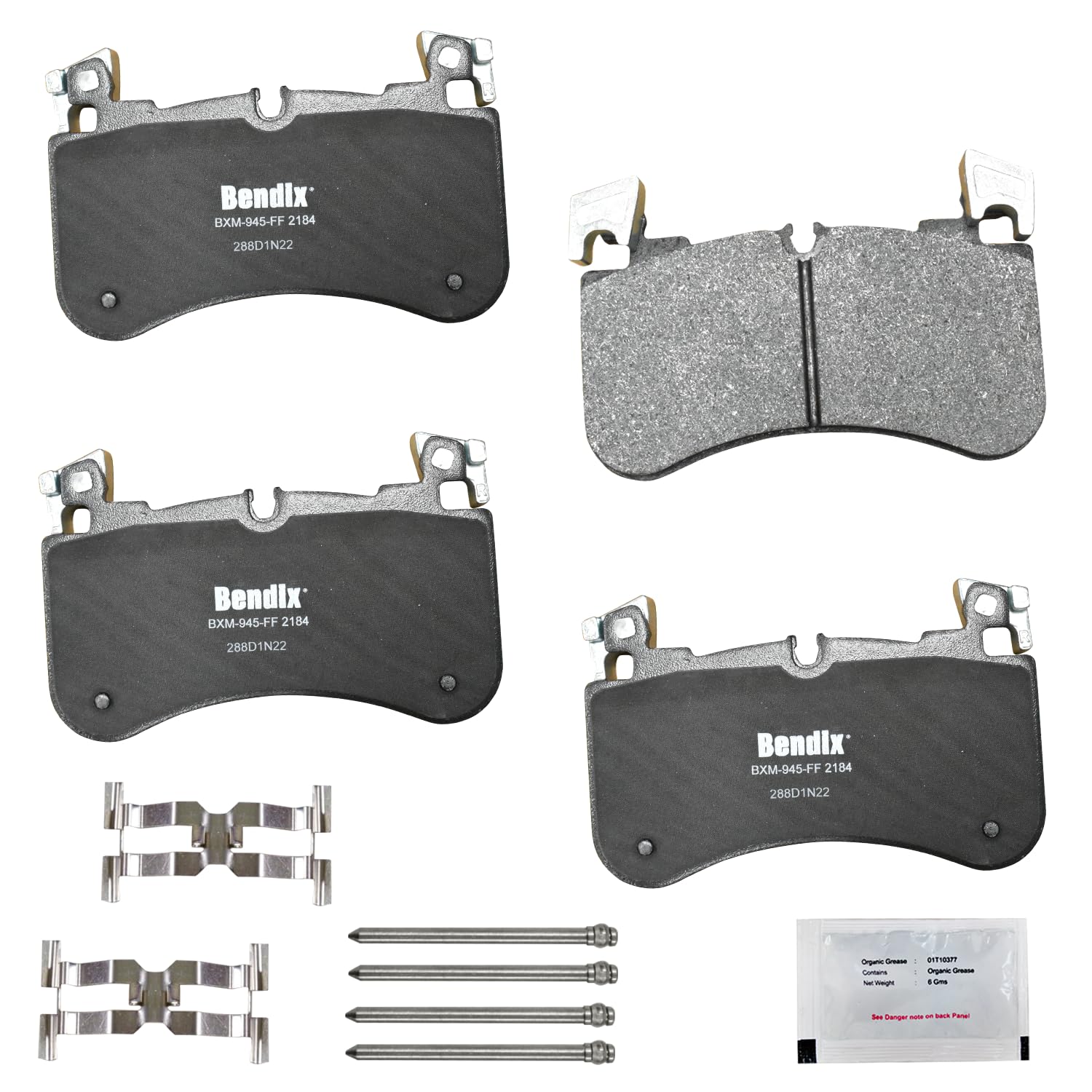 Bendix Priority1 Cfm2184 Semi-Metallic Front Brake Pads For Land Rover Defender 110 2020, Discovery 2020-2018, Range Rover 2021-
