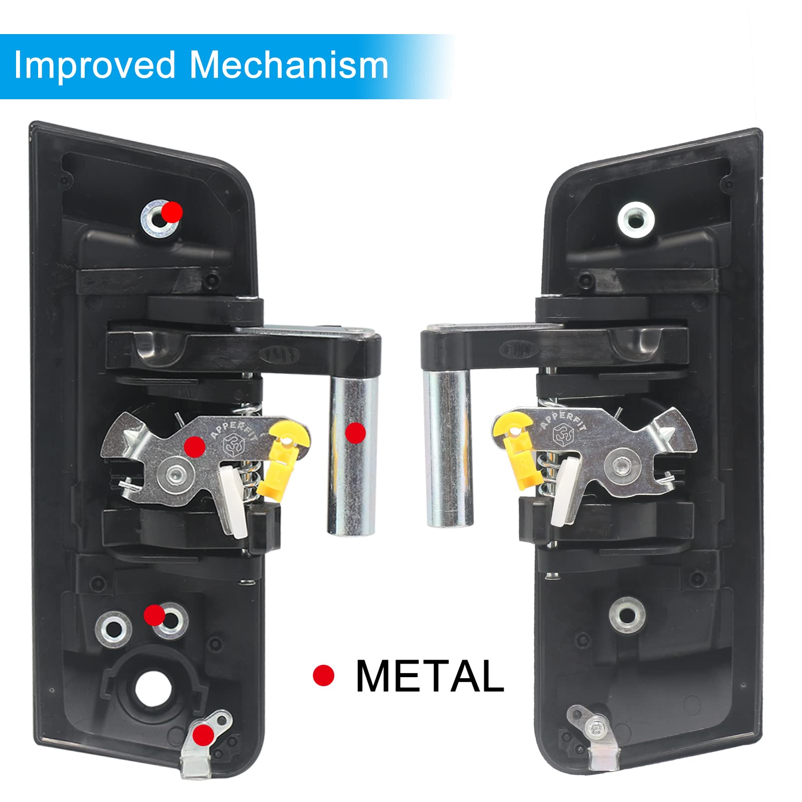 Apperfit Pair Exterior Door Handle (Matte Black) For 350Z 2003 2004 2005 2006 2007 2008 2009