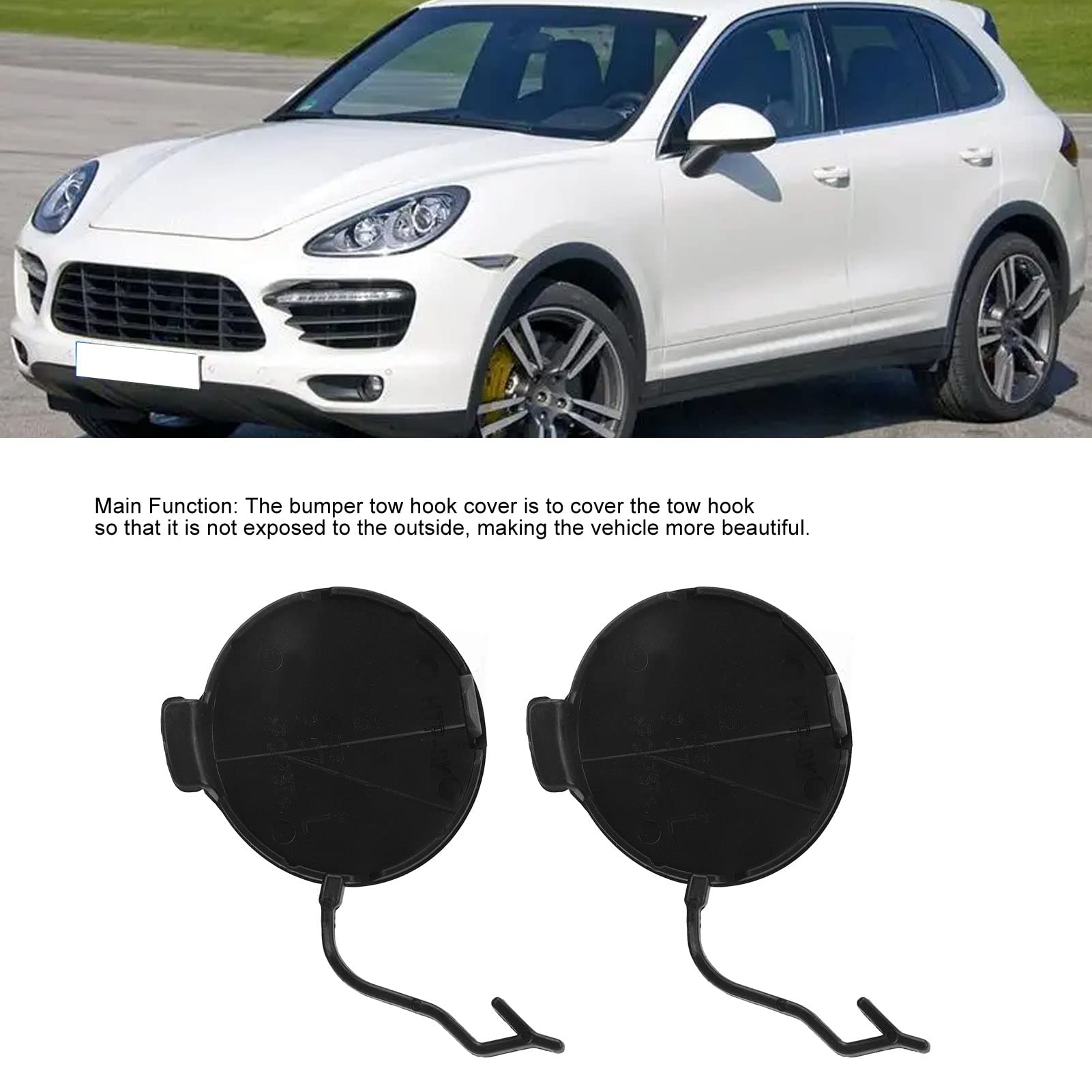 For Cayenne Bumper Cover Car Exterior Front Bumper Left Right Towing Hook Cover 95850515600 Replacement For Cayenne 2011-2014