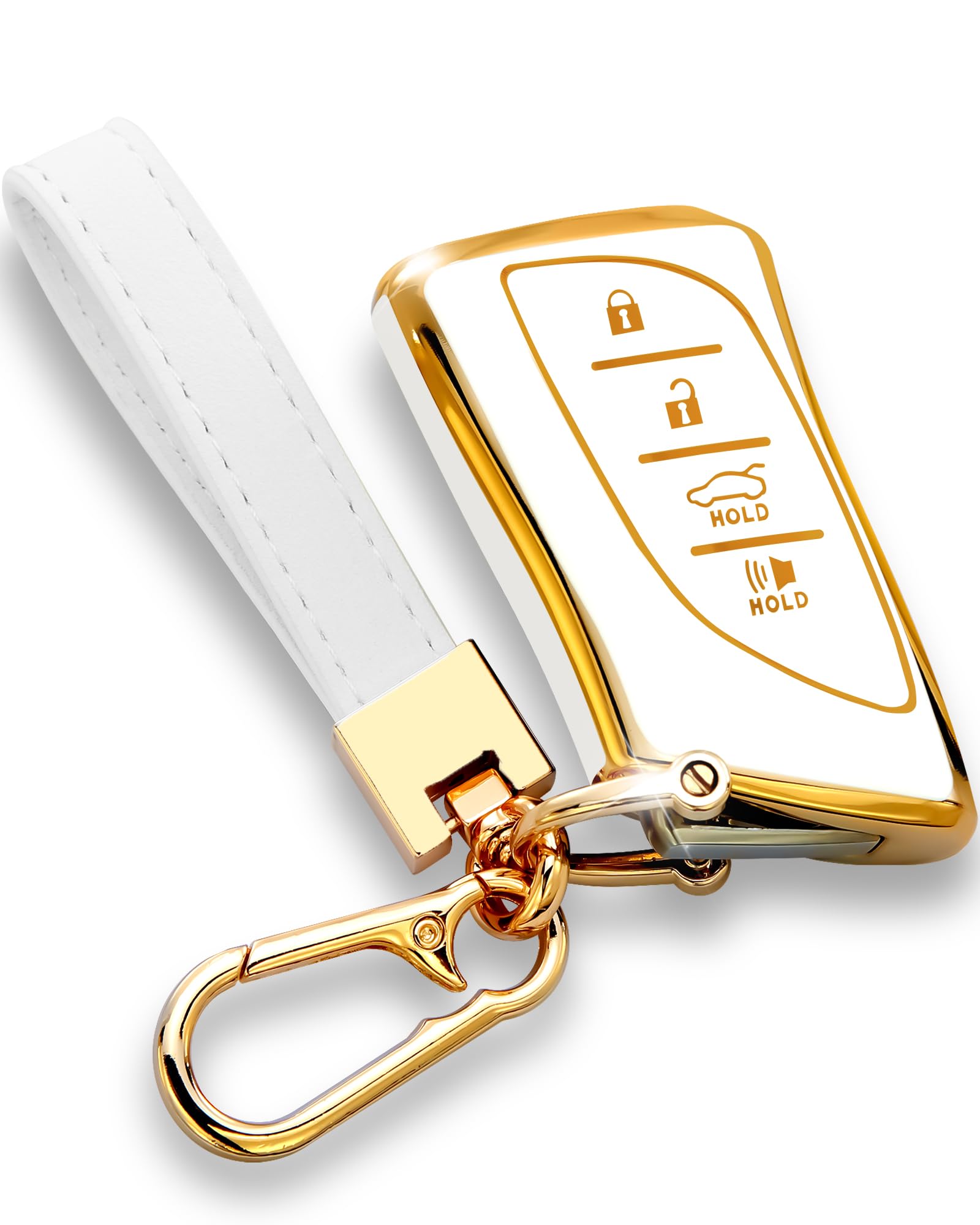 For Lexus Key Fob Cover With Keychain Compatible With 2018-2023 Es350 Rx350H Lc500H Ls500H 2019-2023 Ux200 Ux250H Es250 Es300H 2