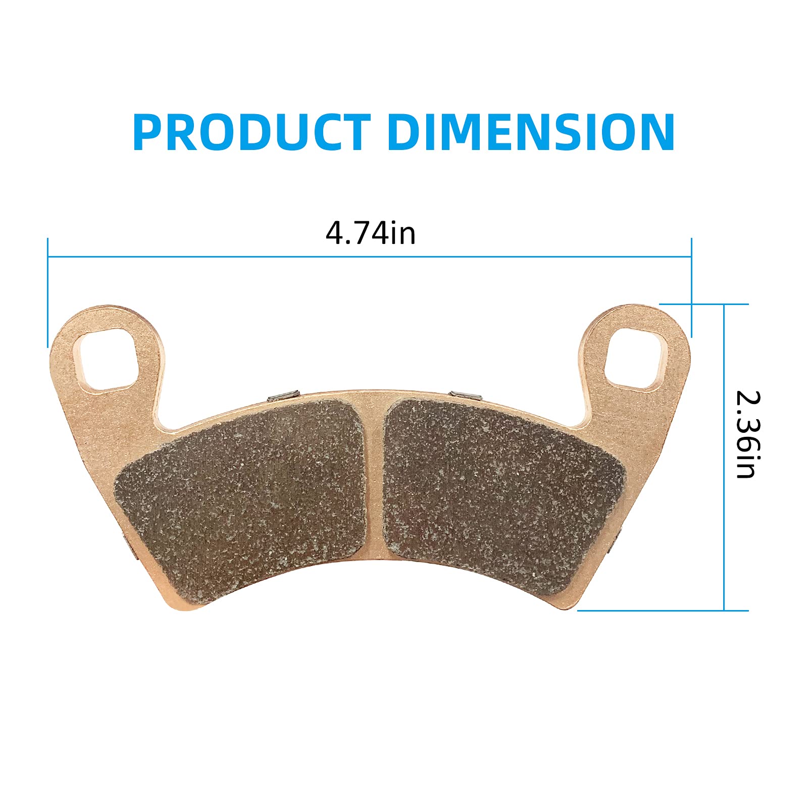 Brake Pads Sintered With Anti-Noise Shims For Polaris Rzr 900 1000 4 Xp Rs1 Ranger 570 700 800 900 1000 Ev Crew Diesel 6X6, 2203