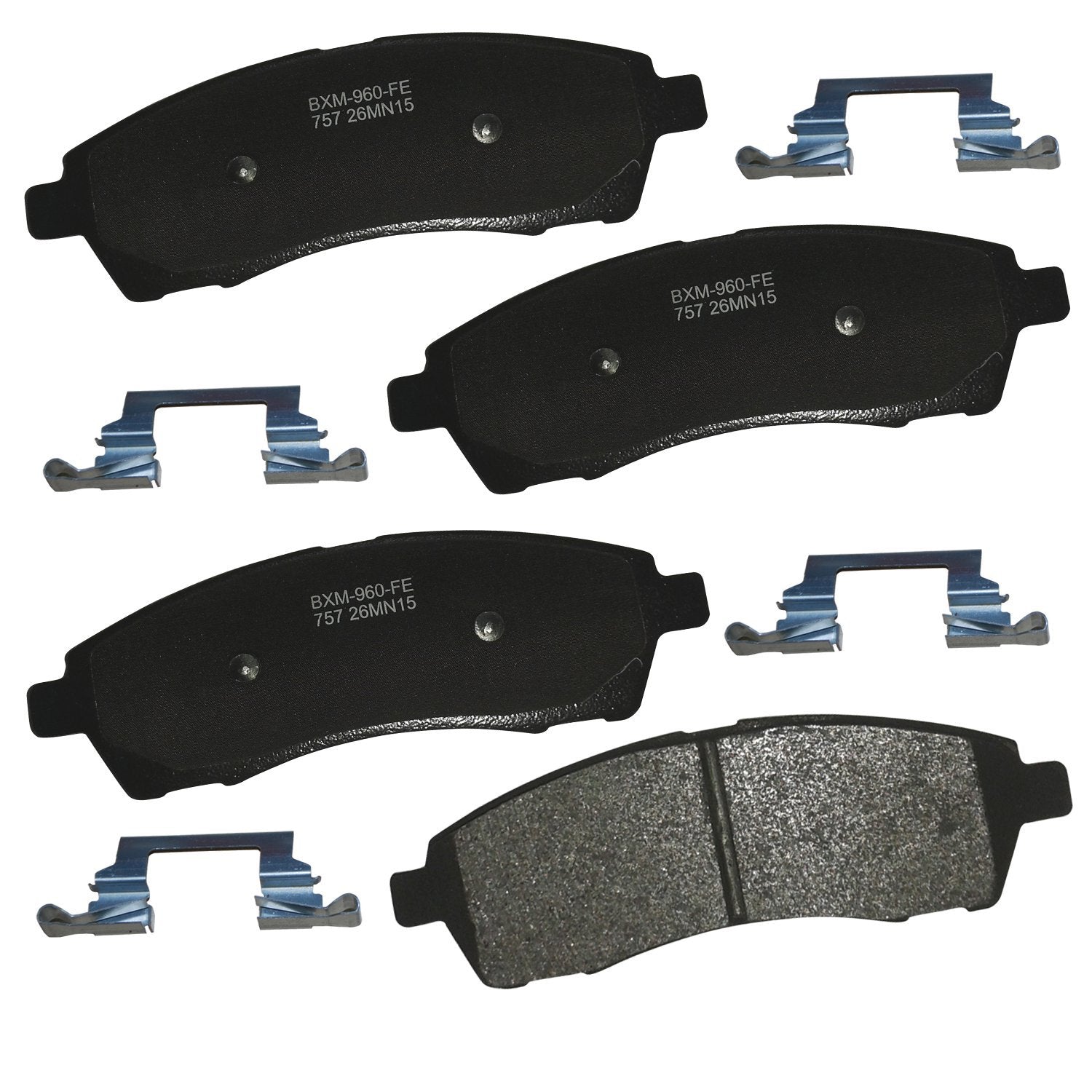 Bendix Premium Sbm757 Semi-Metallic Rear Brake Pads For Ford Excursion 2005-2000, F-250 Super Duty 2004-1999, F-350 Super Duty 2