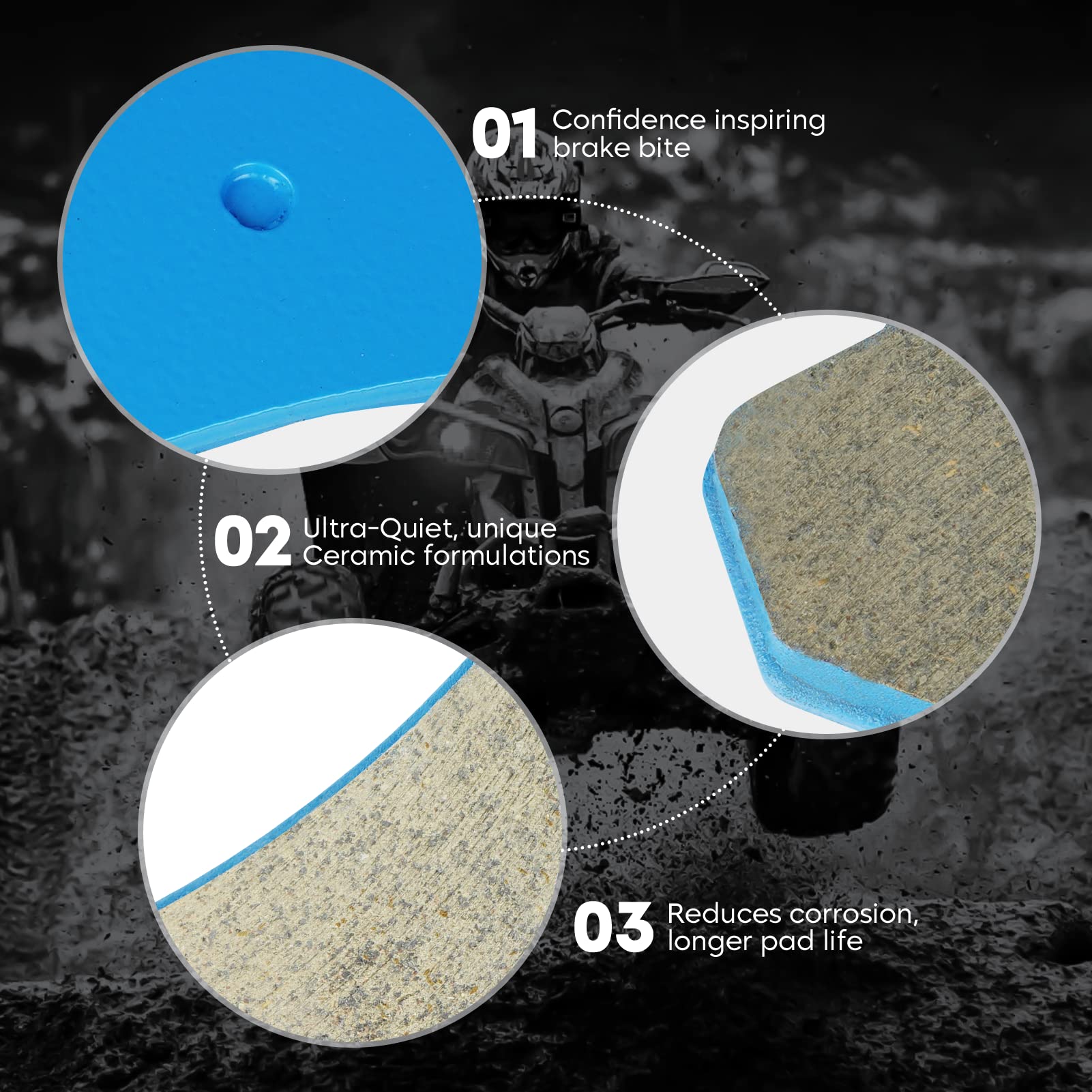 Ceramic Brake Pads Front Rear For Harley Electra Glide Flhtcu Ultra Classic 08-13, For Road King Flhr Spoke Wheel 08-16, For Roa