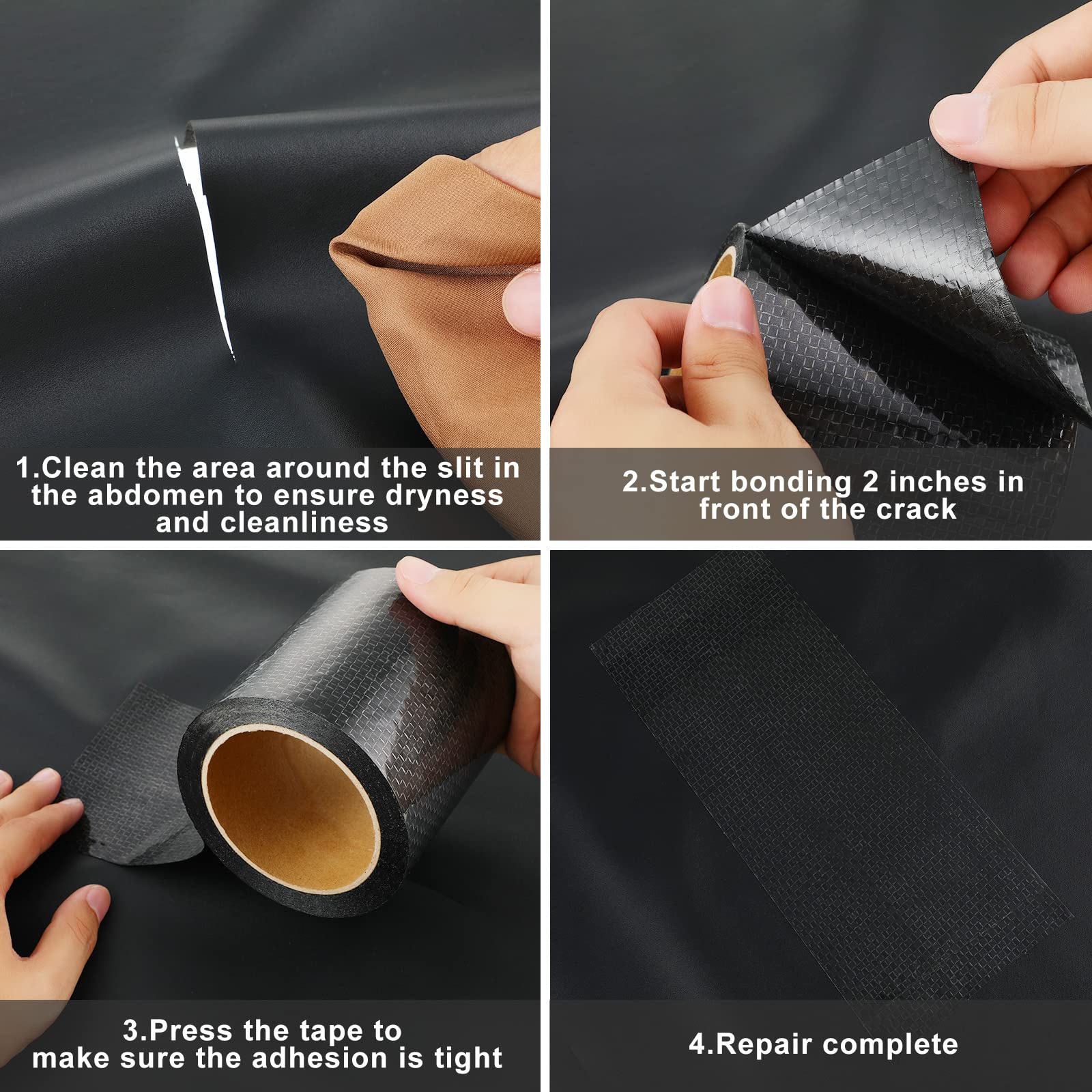 Frienda Rv Underbelly Material Rv Underbelly Tape Waterproof Fabric Repair Tape Thick Mobile Home Belly Tape Sealing Permanent Patch Camper Trailer Belly Bottom Repair Patch(4 Inch X 50 Feet)