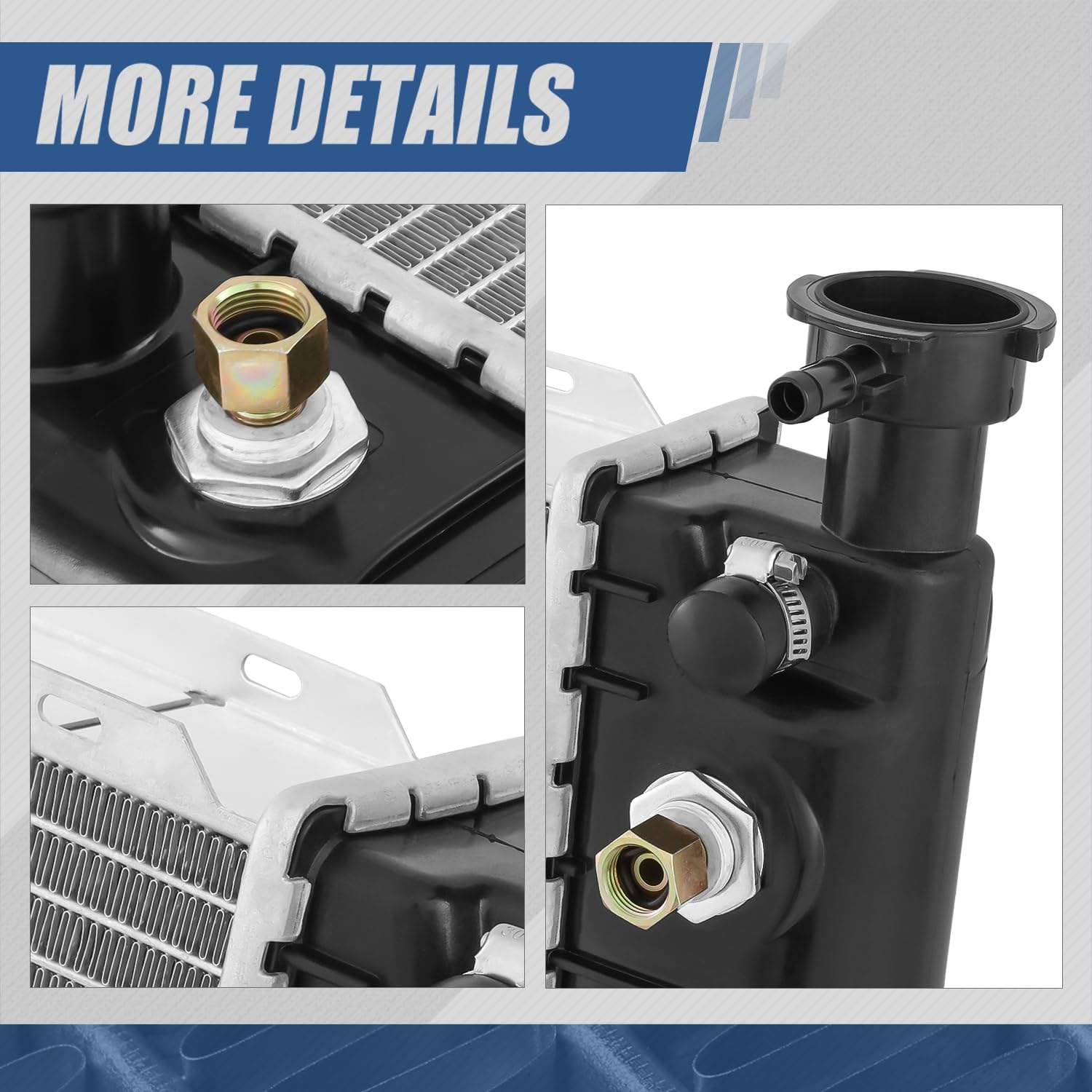 Auto Dynasty Radiator Compatible With 1988-1993 Chevy Gmc Blazer C/K Series Pickup Suburban Yukon 5.7L 7.4L, 34'' Wide Core Dpi