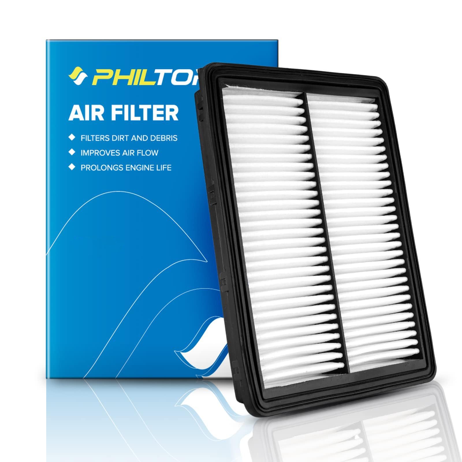 PHILTOP Engine Air Filter, CA11942 Replace for Sonata 2.0L Hybrid 2016-2019, Sonata 2.4L Gas 2015-2019, Optima 2.0L Hybrid 2017-