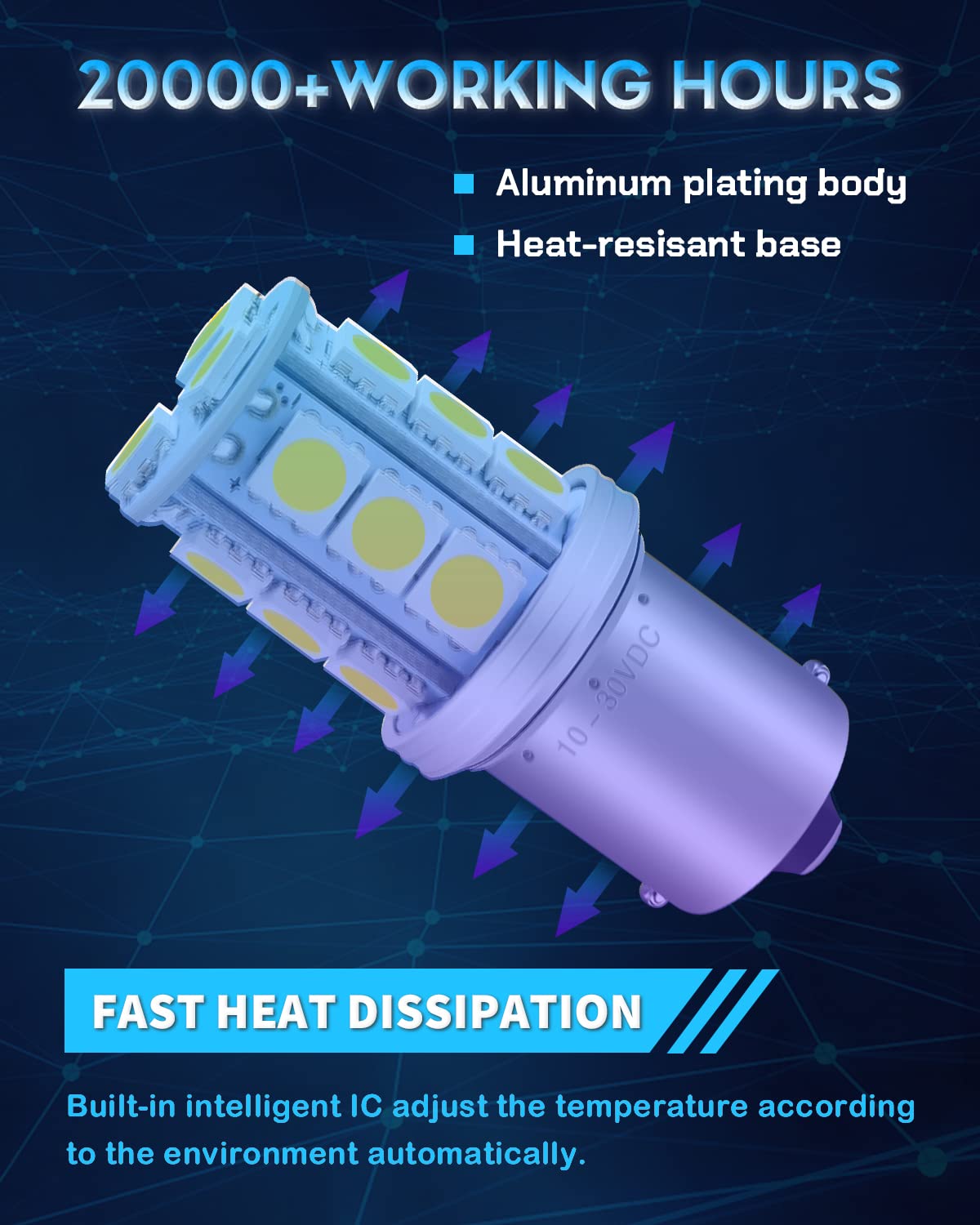 Qoope 1156 1141 Led Bulb 10V-30V Ac/Dc Super Bright Warm White 1073 7506 Ba15S Replacement Bulbs For Rv Camper Travel Trailer Ma