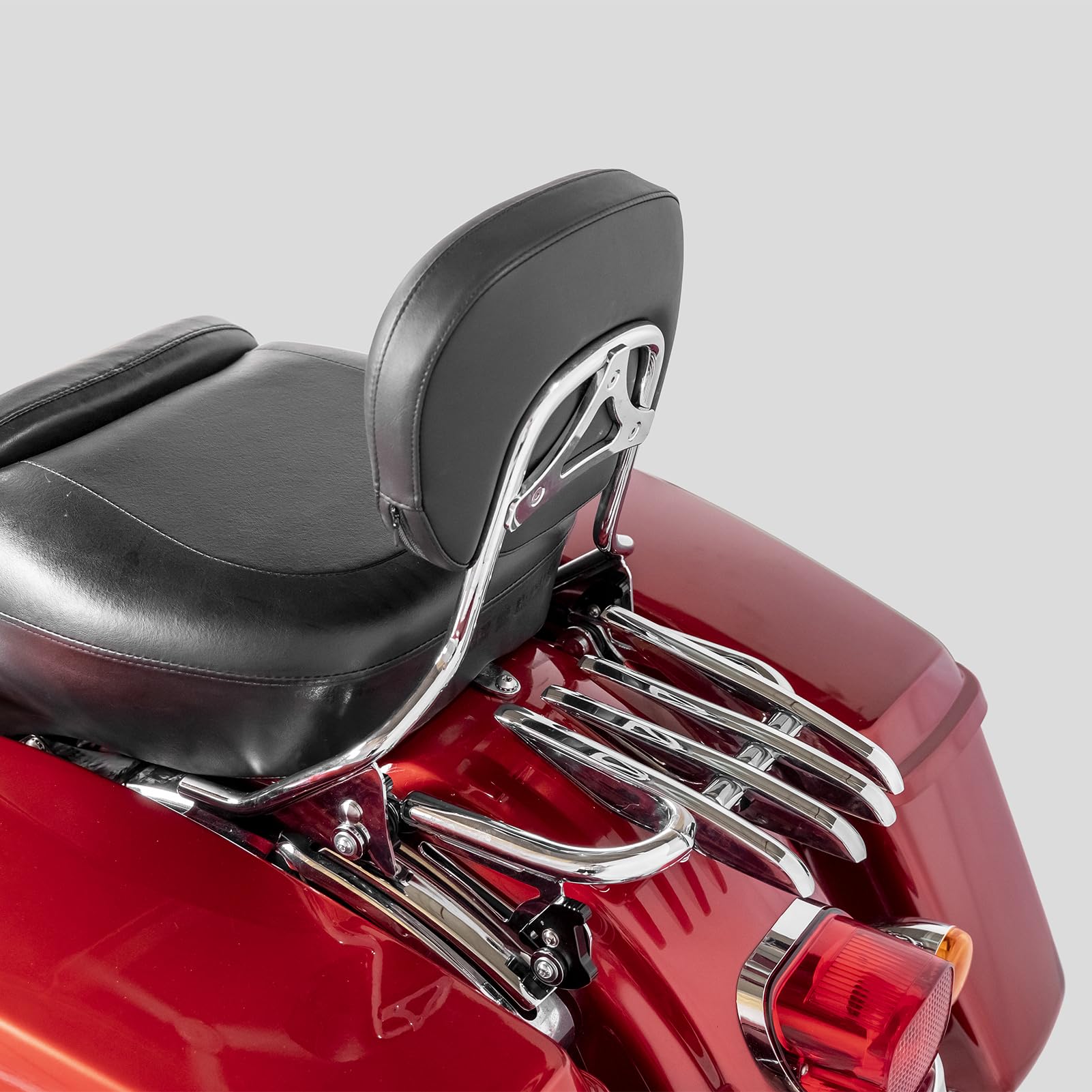 Mofun Chrome Luggage Rack Stealth Style Detachable Compatible With 2009-2024 Harley Touring Road King Electra Glide Road Glide Street Glide