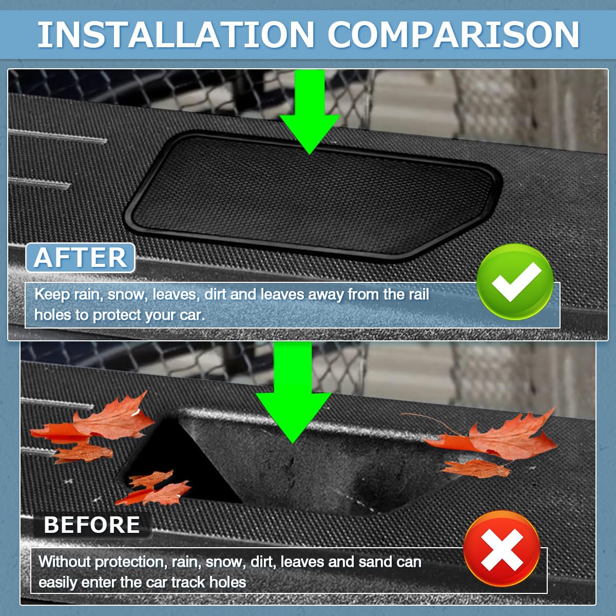 Shademax Stake Pocket Covers Custom Fit For 2015-2020 Gmc Canyon/Chevy Colorado Truck Bed Rail Hole Plugs Stake Pocket Caps Cove