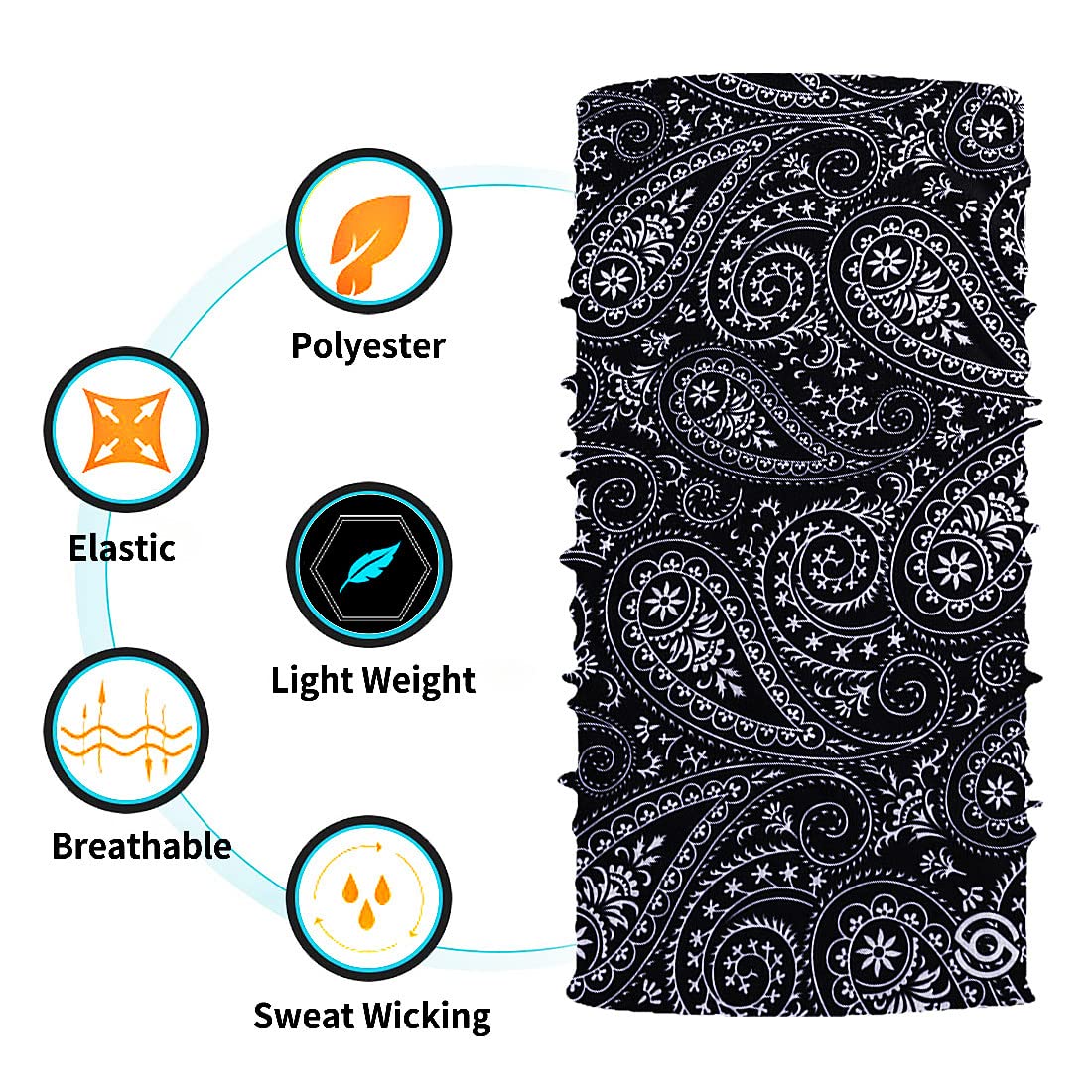 Neck Gaiter Face Cover Bandana Mask Scarf, Breathable Sun& Dust-Proof For Cycling Running Fishing Hiking