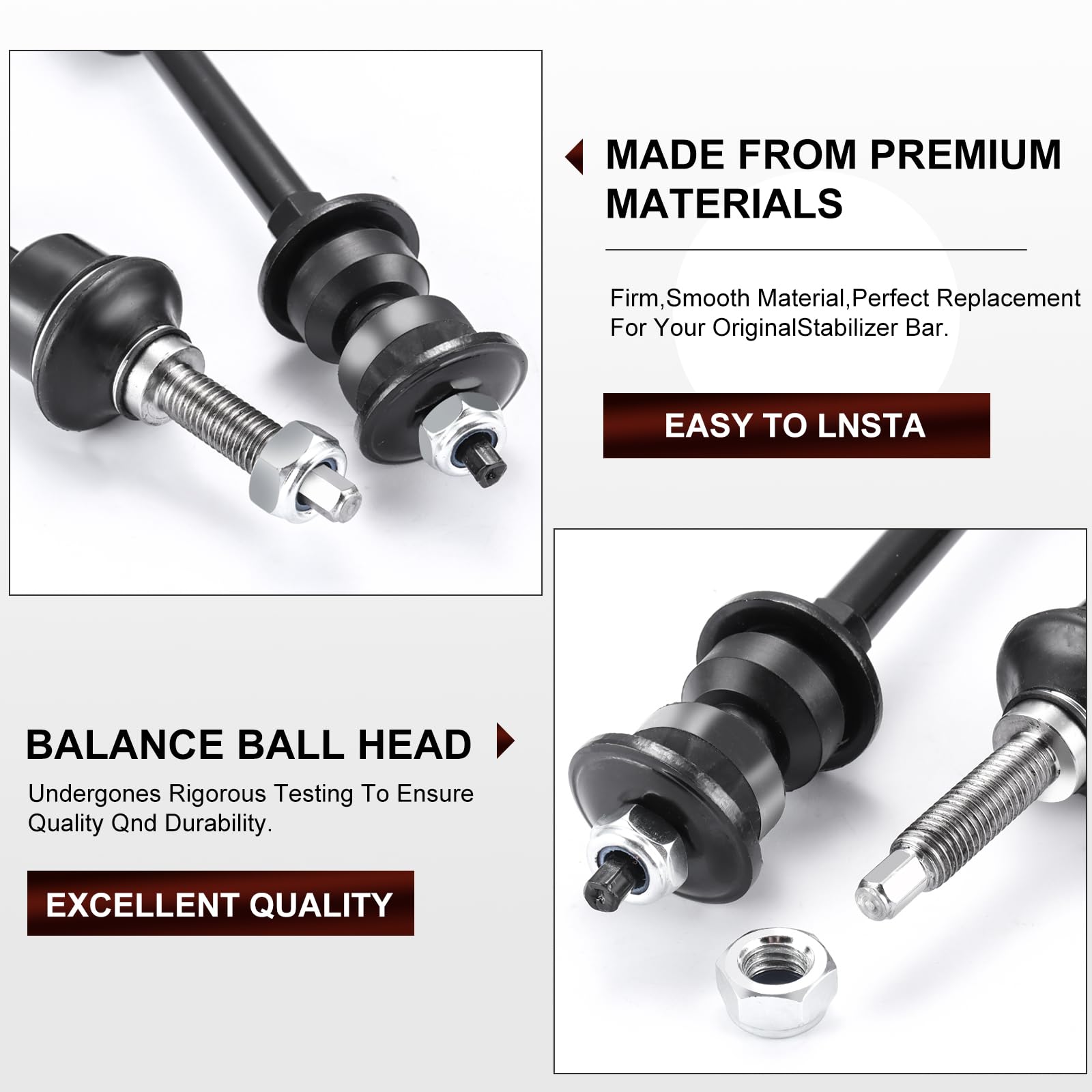 K80894 Front Sway Bar Link Kit Compatible With 2006-2012 Ram 1500 4Wd 2012-2018 Ram 1500 2019-2021 Ram 1500 Classic Front Stabilizer Bar End Links Suspension Kit