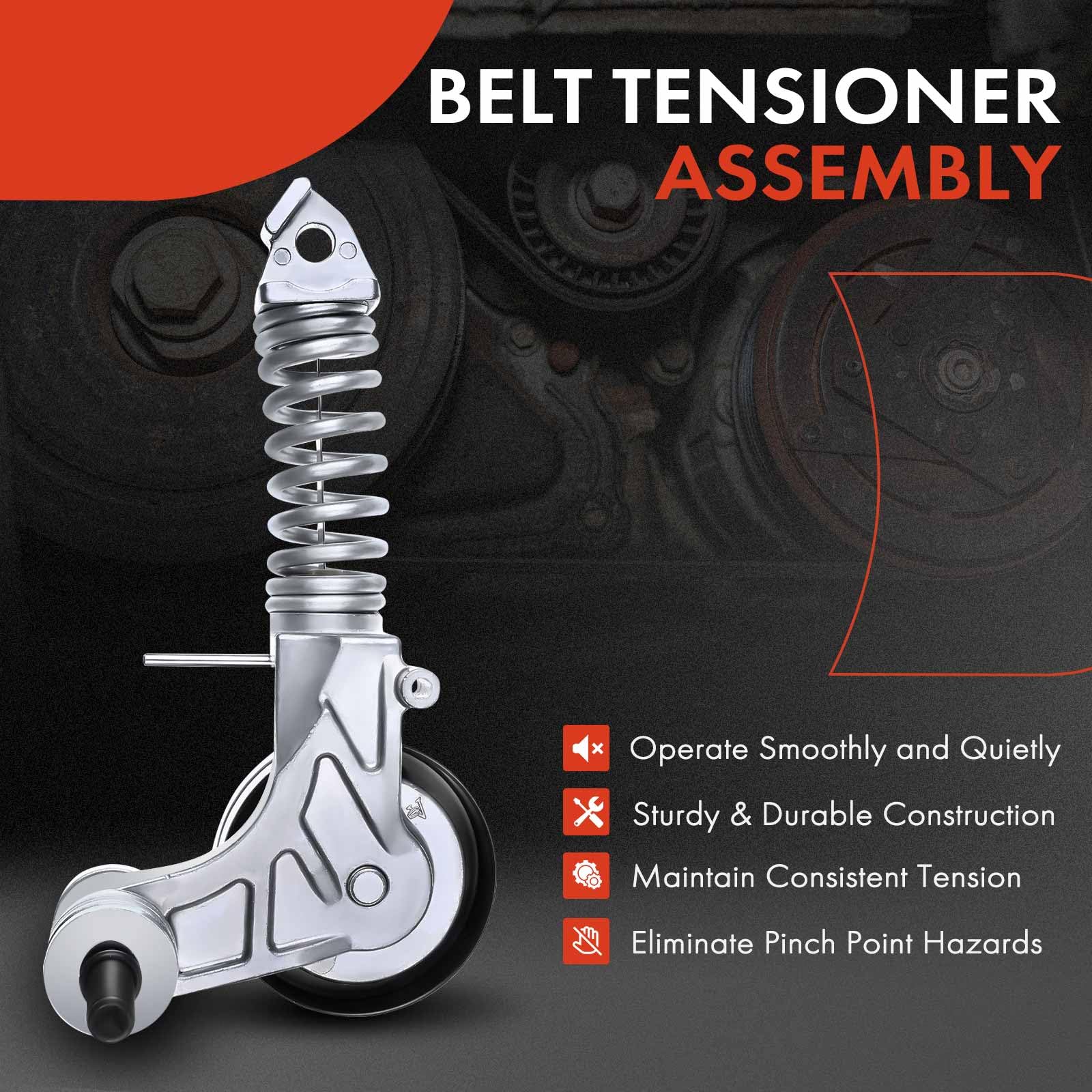 A-Premium Belt Tensioner Assembly With Pulley Compatible With Chevrolet Cruze 2011-2016, Sonic 2012-2019, Trax 2013-2020, Cruze Limited 2016 & Buick Encore 2013-2020, Replace# 55565236, 55352021